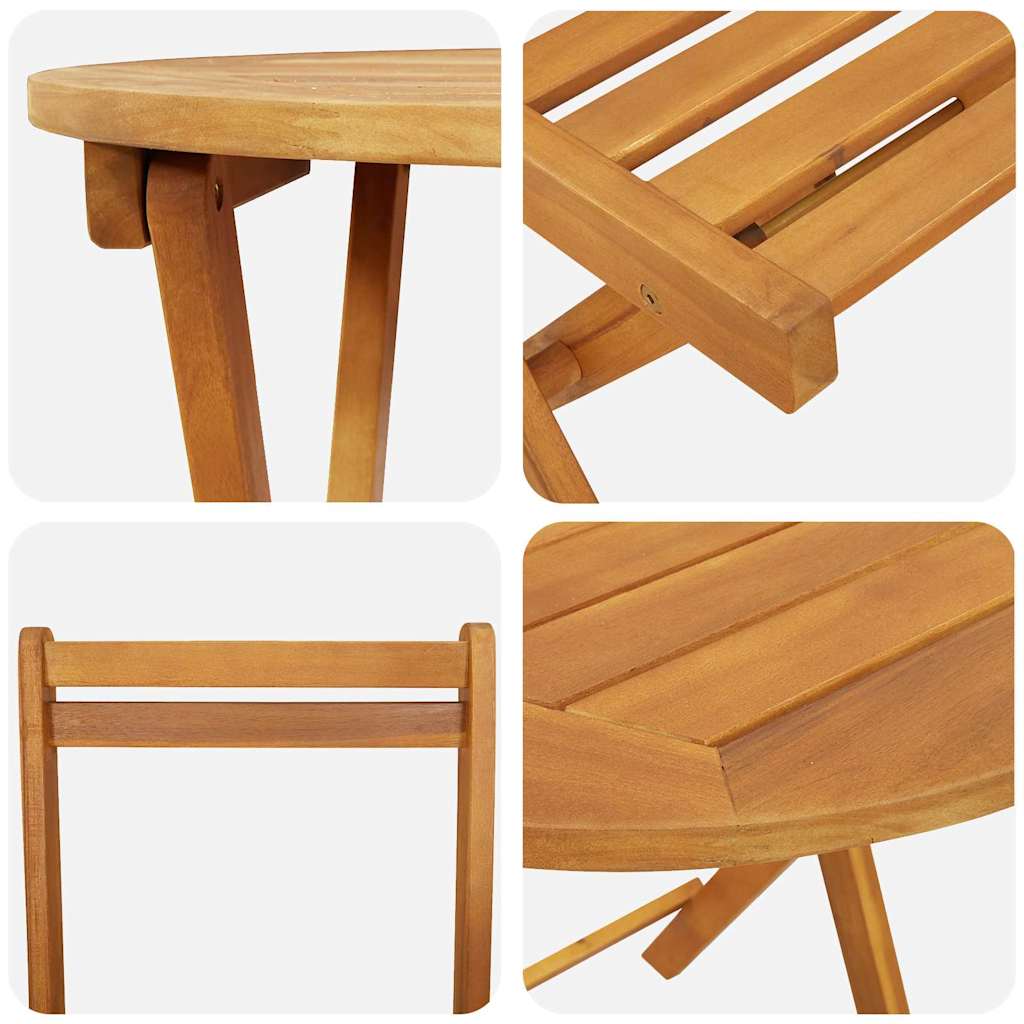 Ensemble de salle à manger pour jardin 3 pcs Huile Naturelle - XIOS