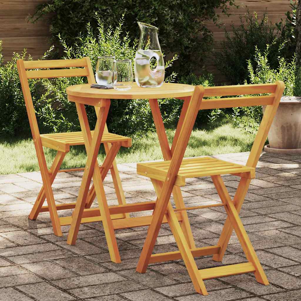 Ensemble de salle à manger pour jardin 3 pcs Huile Naturelle - XIOS