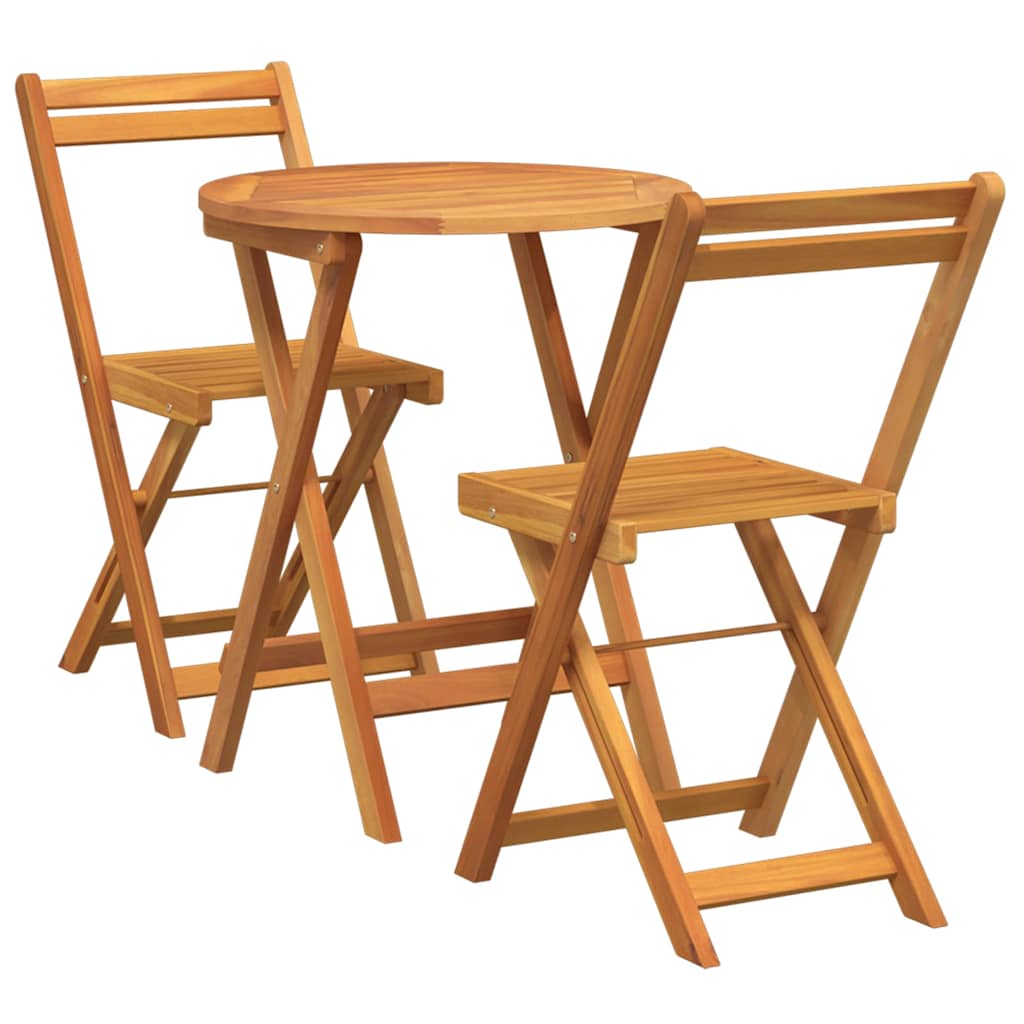 Ensemble de salle à manger pour jardin 3 pcs Huile Naturelle - XIOS