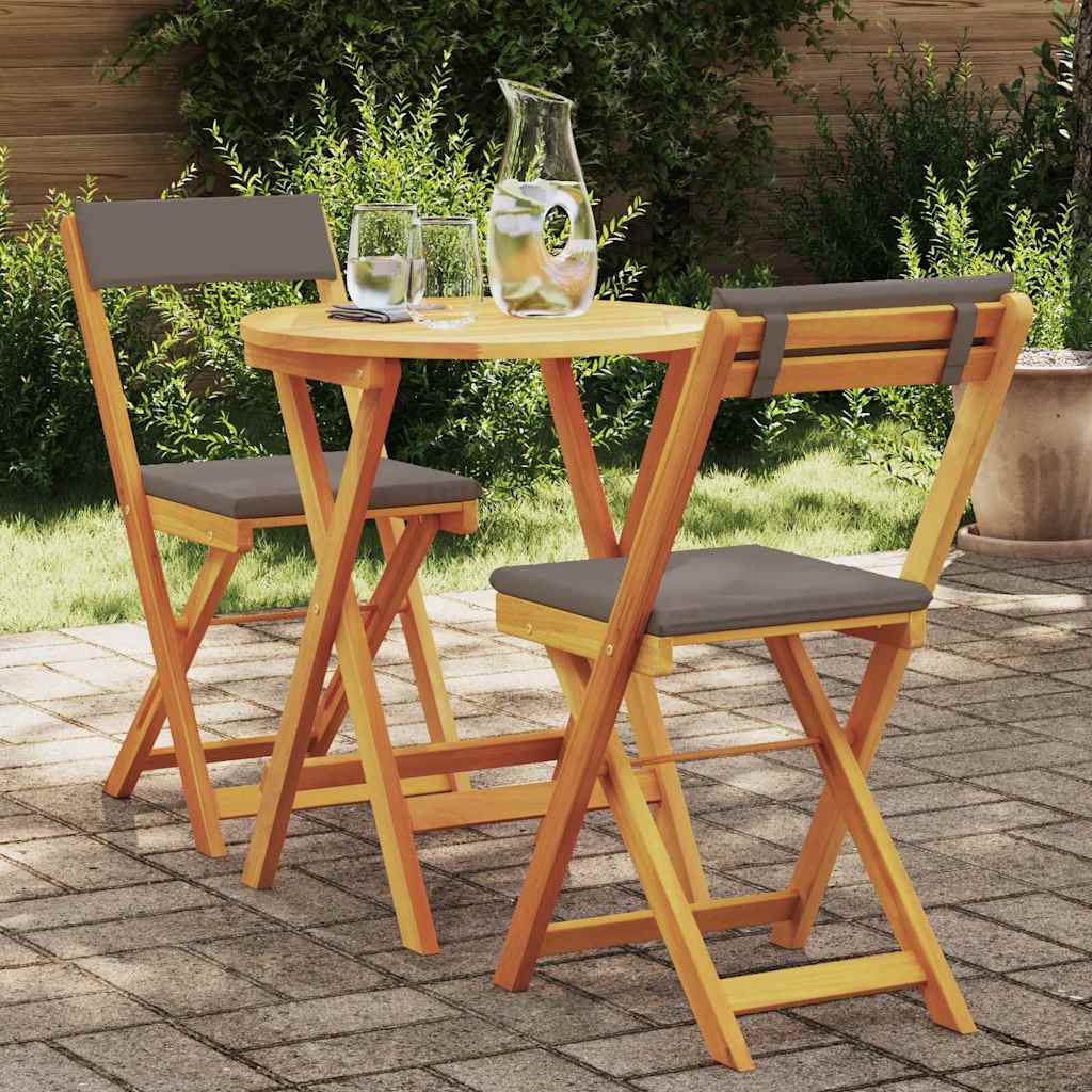 Ensemble de salle à manger pour jardin 3 pcs Huile Naturelle - XIOS