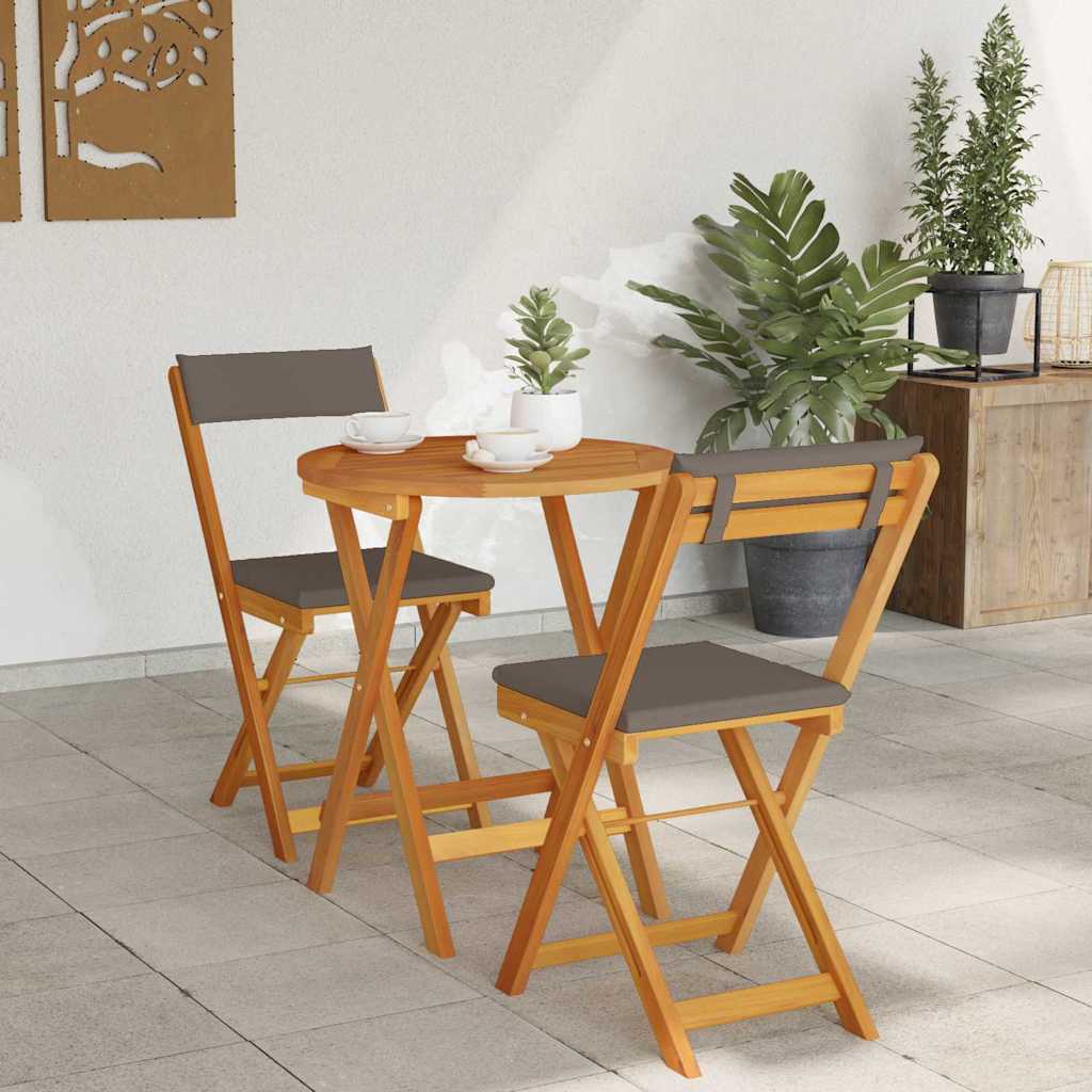 Ensemble de salle à manger pour jardin 3 pcs Huile Naturelle - XIOS