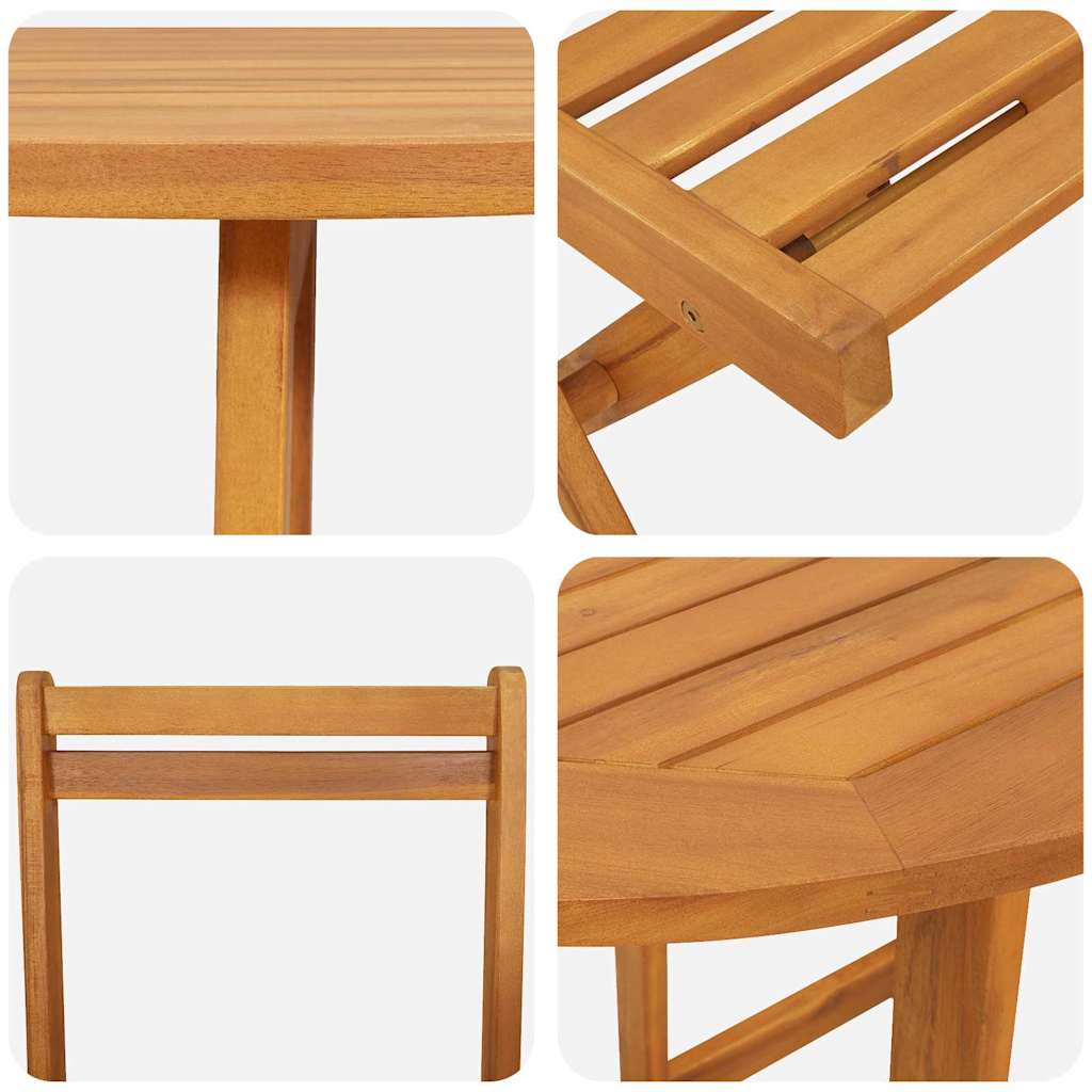 Ensemble bistrot 3 pcs Huile Naturelle Bois d'Acacia Massif - XIOS