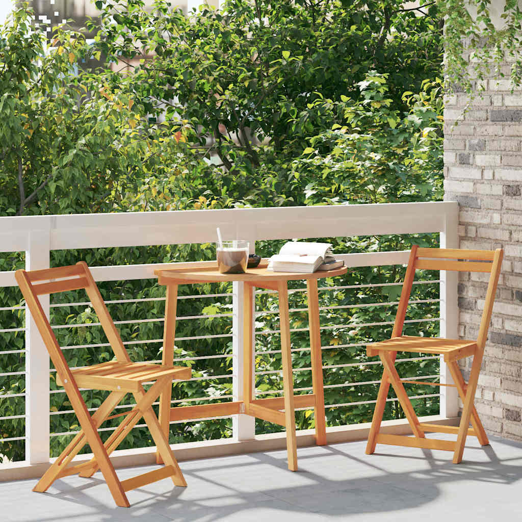 Ensemble bistrot 3 pcs Huile Naturelle Bois d'Acacia Massif - XIOS