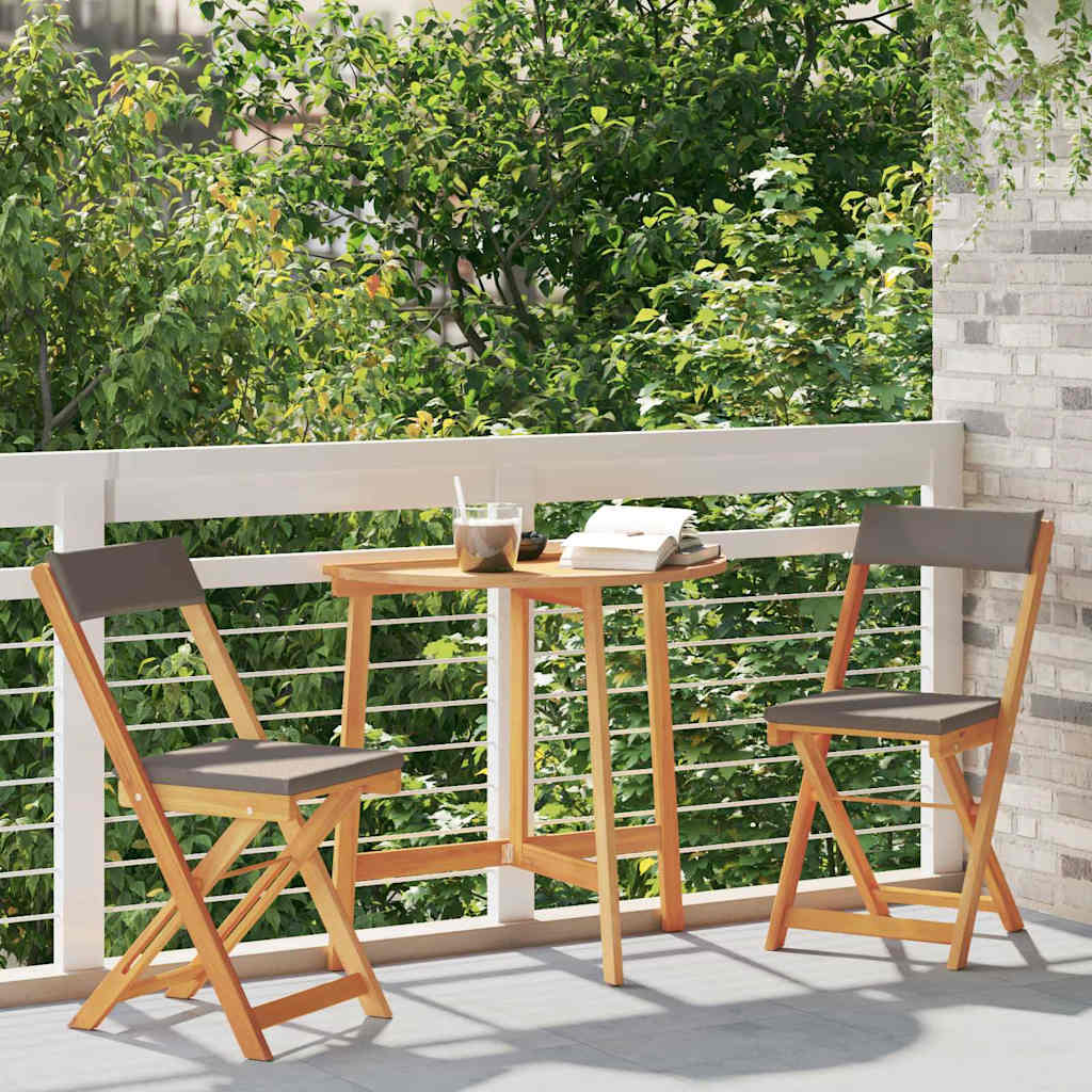Ensemble bistrot 3 pcs Huile Naturelle Bois d'Acacia Massif - XIOS