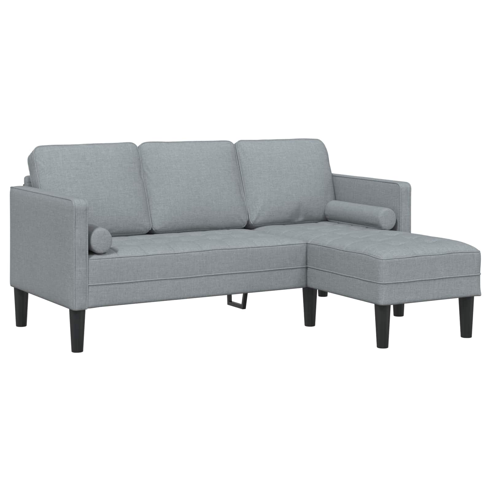 Ensemble de Canapés avec coussin 2 pcs Gris clair Polyester - XIOS