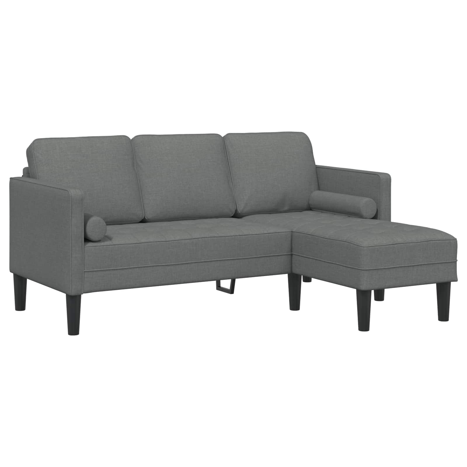 Ensemble de Canapés avec coussin 2 pcs Gris foncé Polyester - XIOS