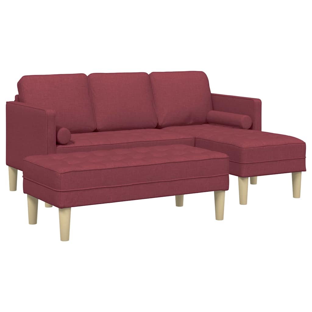 Ensemble de Canapés 2 pcs Rouge bordeaux 173 x 131 x 67 cm - XIOS