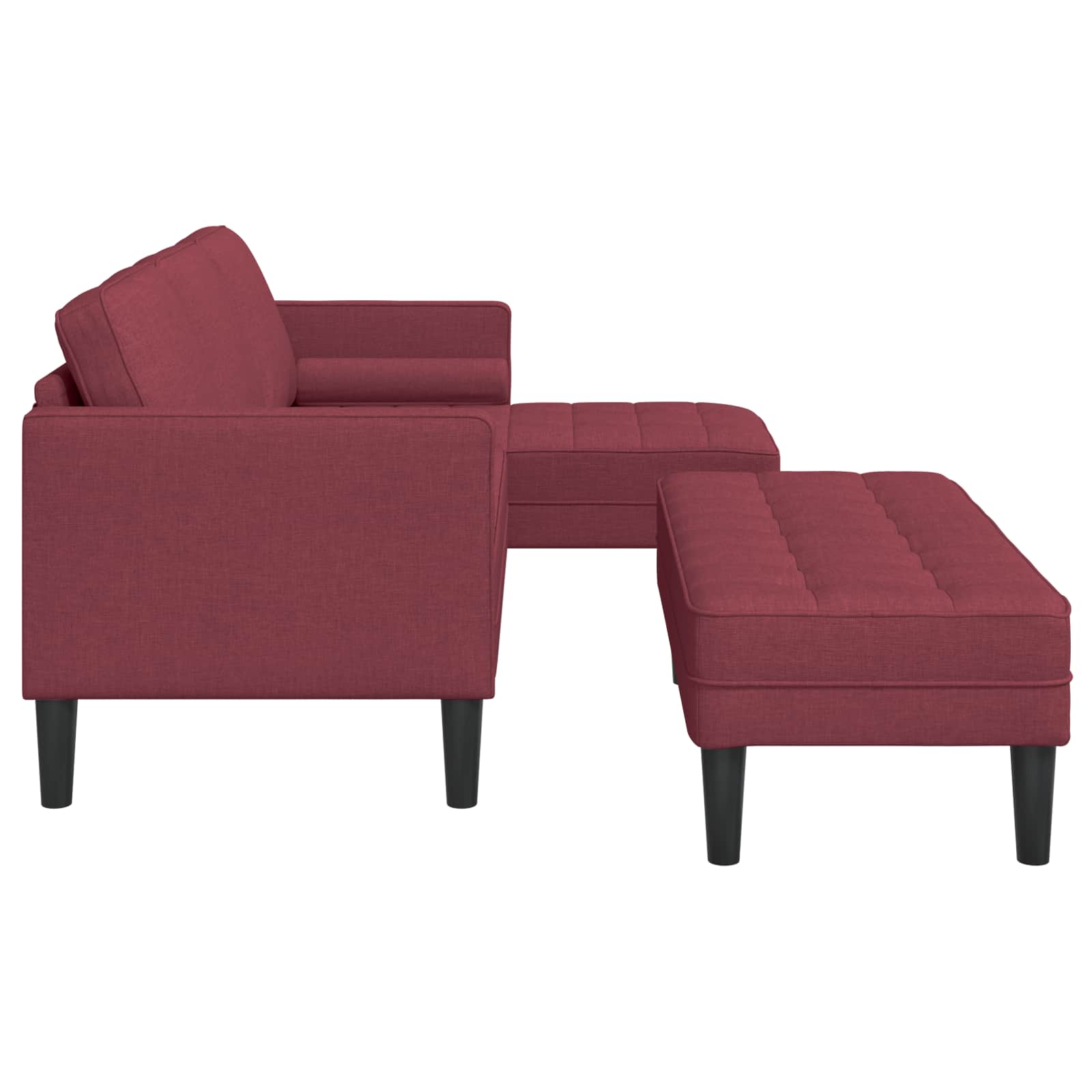 Ensemble de Canapés avec coussin 2 pcs Bordeaux Polyester - XIOS