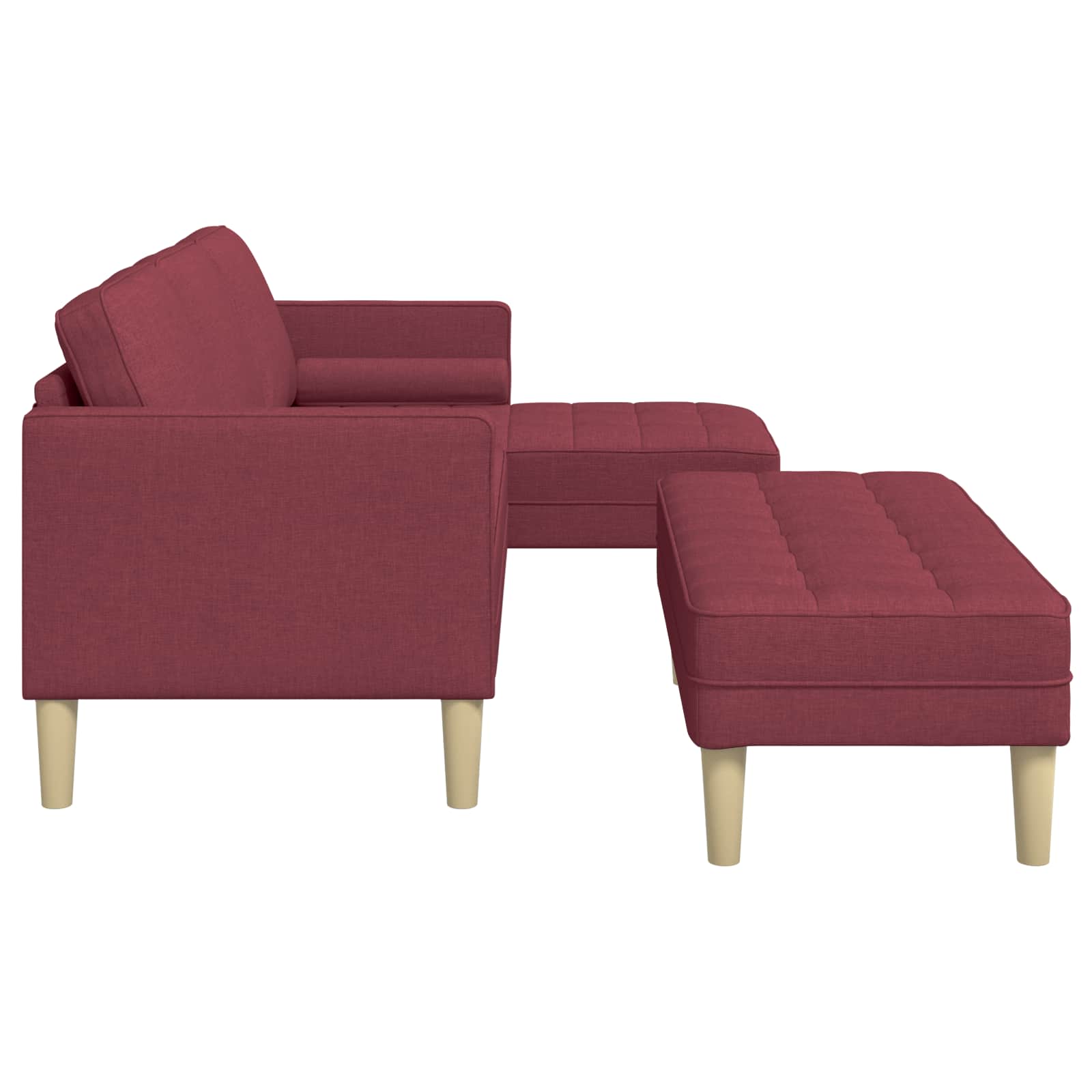 Ensemble de Canapés avec coussin 2 pcs Bordeaux Polyester - XIOS