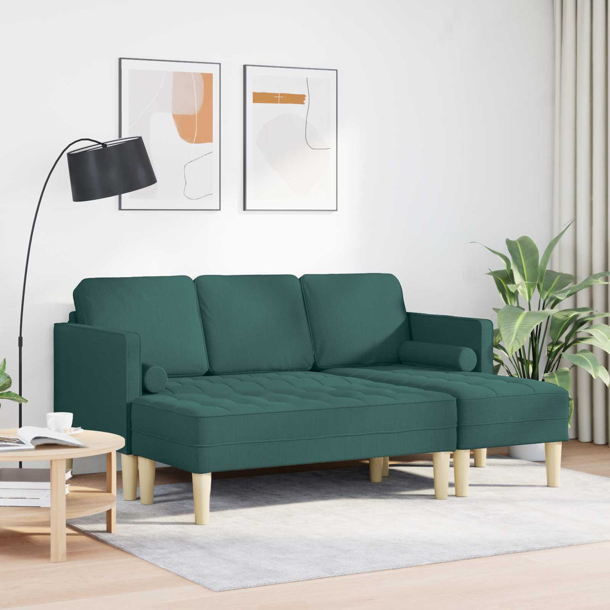Ensemble de Canapés 2 pc Vert foncé Polyester