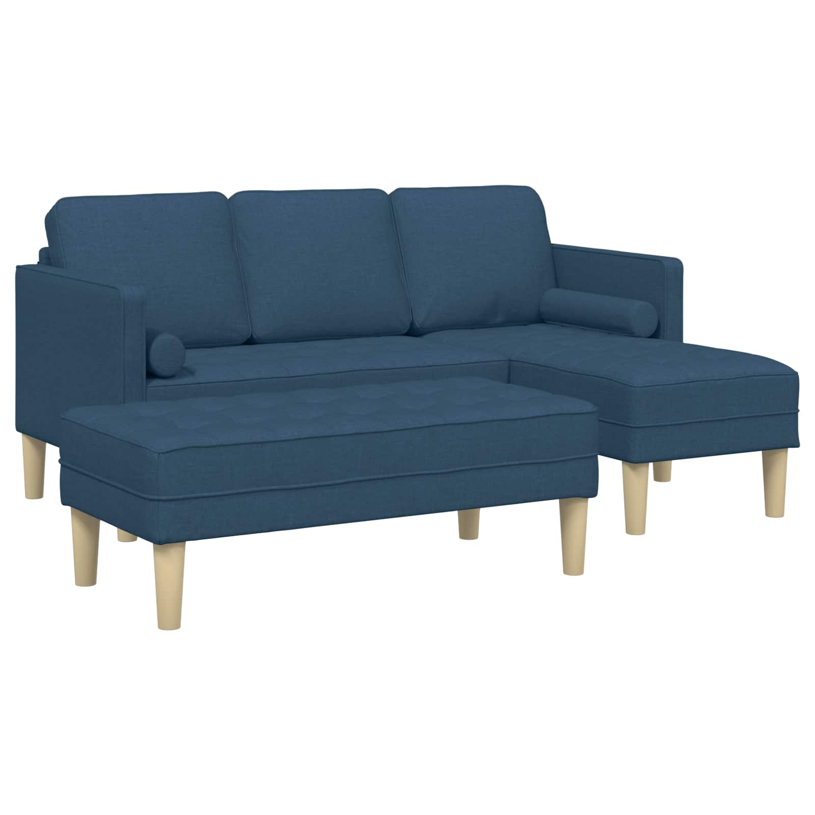 Ensemble de Canapés 2 pc Bleu Polyester
