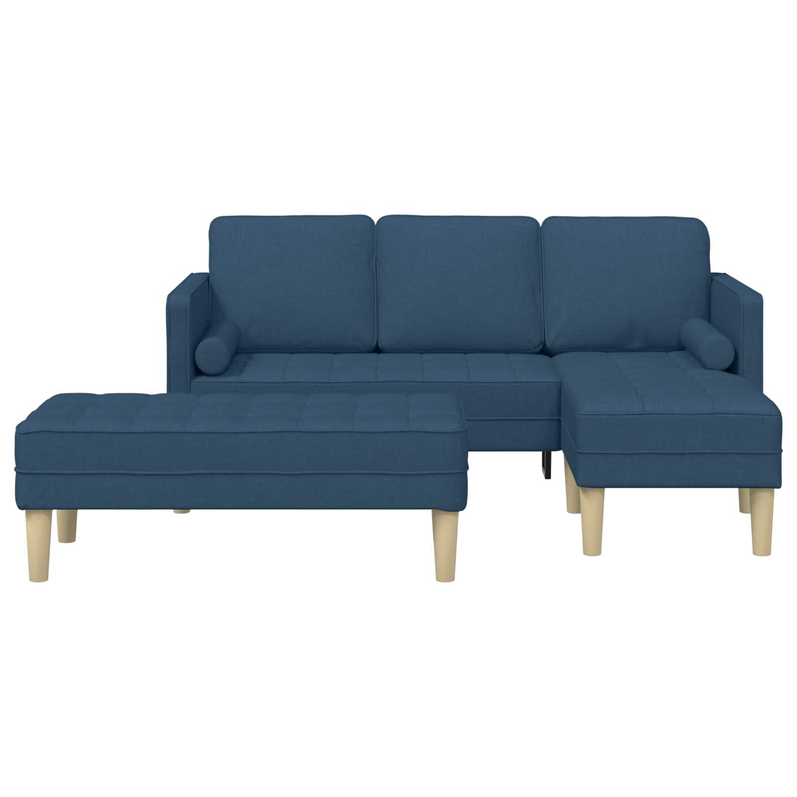 Ensemble de Canapés 2 pc Bleu Polyester