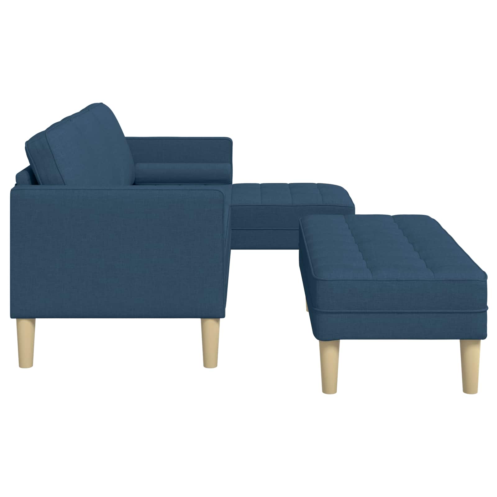 Ensemble de Canapés avec coussin 2 pcs Bleu Polyester - XIOS