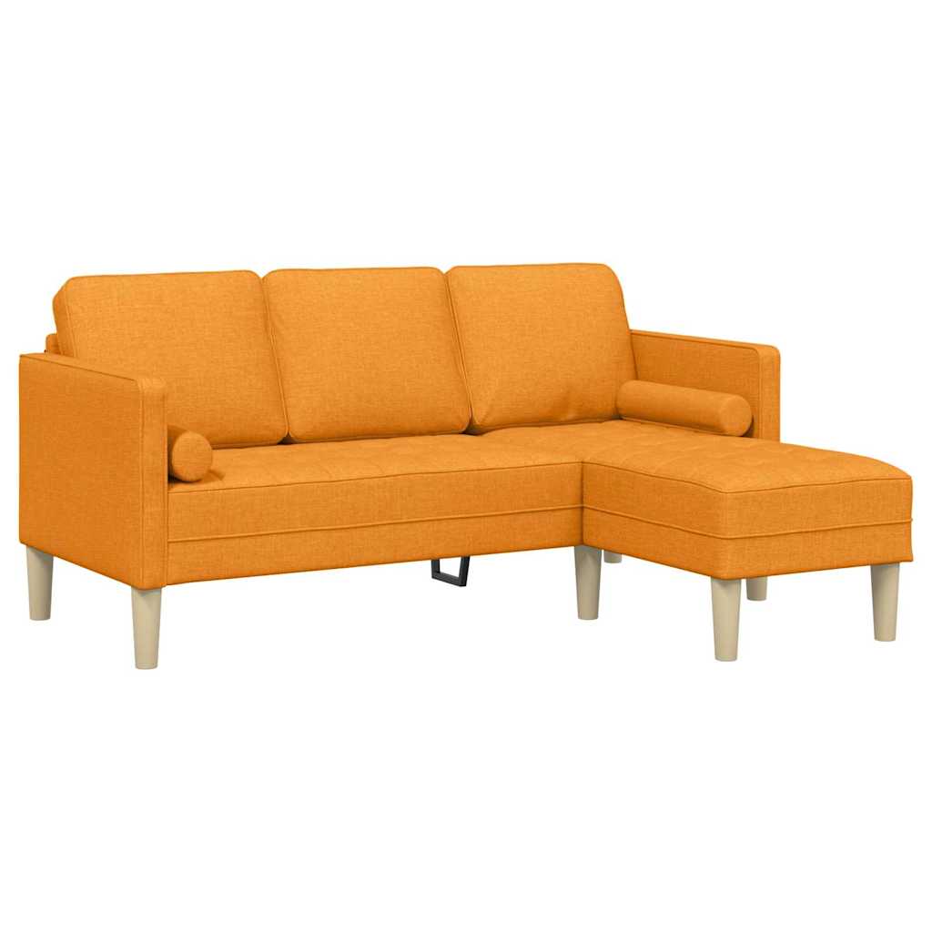 Ensemble de Canapés avec coussin 2 pcs Jaune foncé Polyester - XIOS