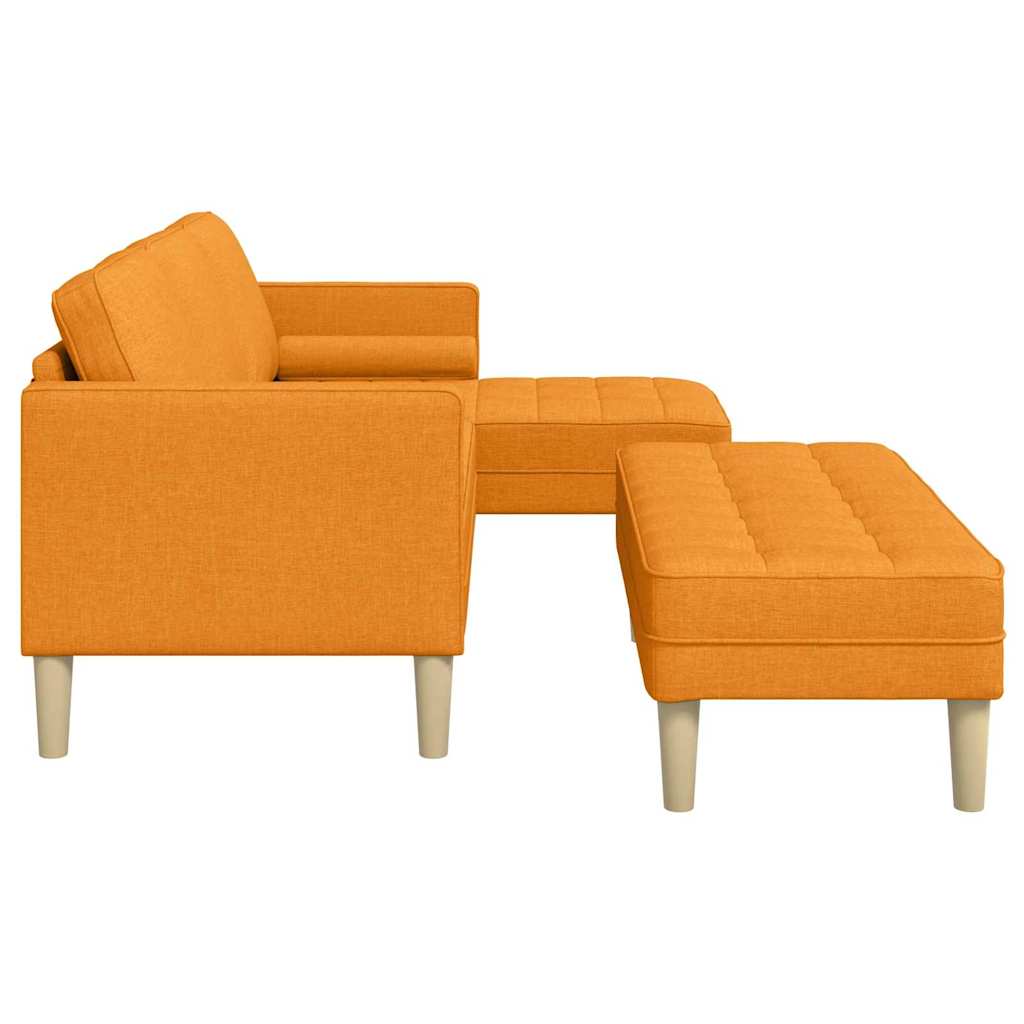 Ensemble de Canapés avec coussin 2 pcs Jaune foncé Polyester - XIOS