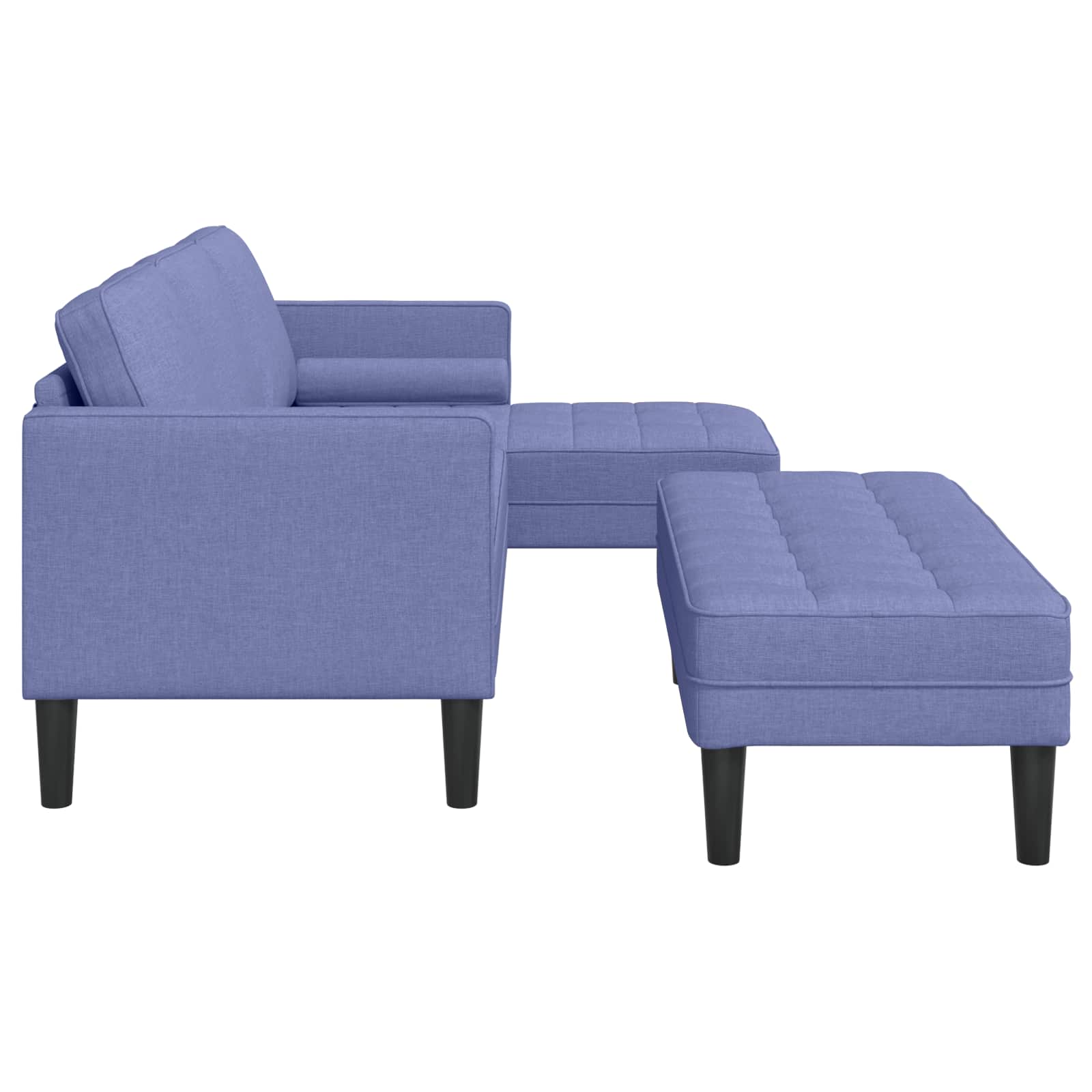 Ensemble de Canapés avec coussin 2 pcs Bleu denim Polyester - XIOS