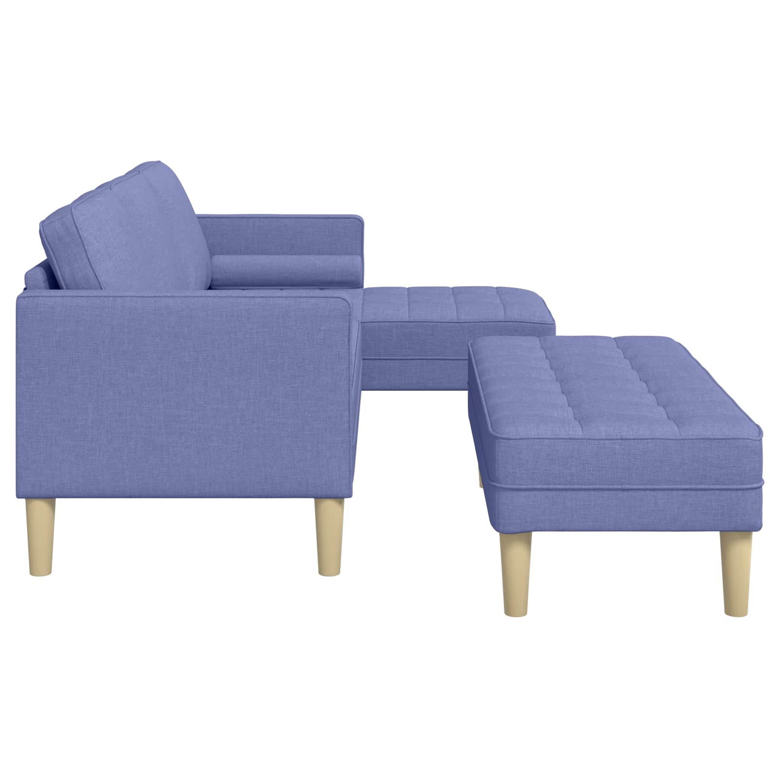 Ensemble de Canapés avec coussin 2 pcs Bleu denim Polyester - XIOS