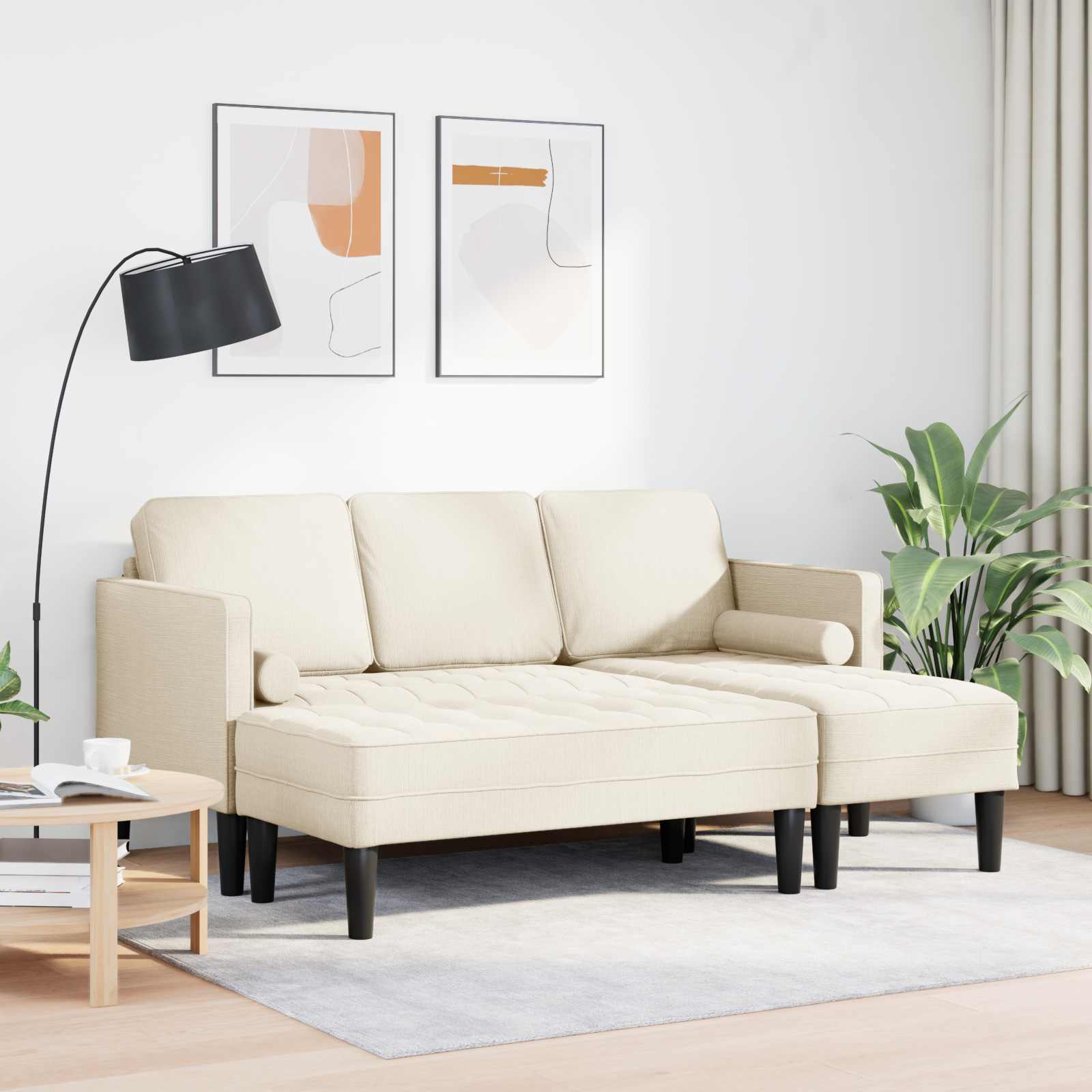 Ensemble de Canapés avec coussin 2 pcs Lin Polyester - XIOS