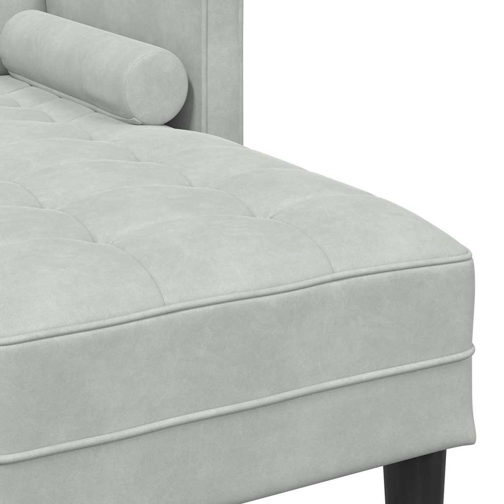 Ensemble de Canapés avec coussin 2 pcs Gris clair Polyester - XIOS