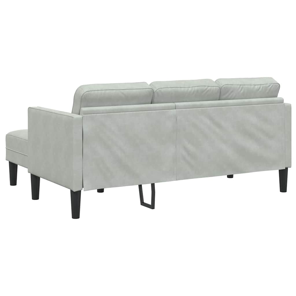 Ensemble de Canapés avec coussin 2 pcs Gris clair Polyester - XIOS