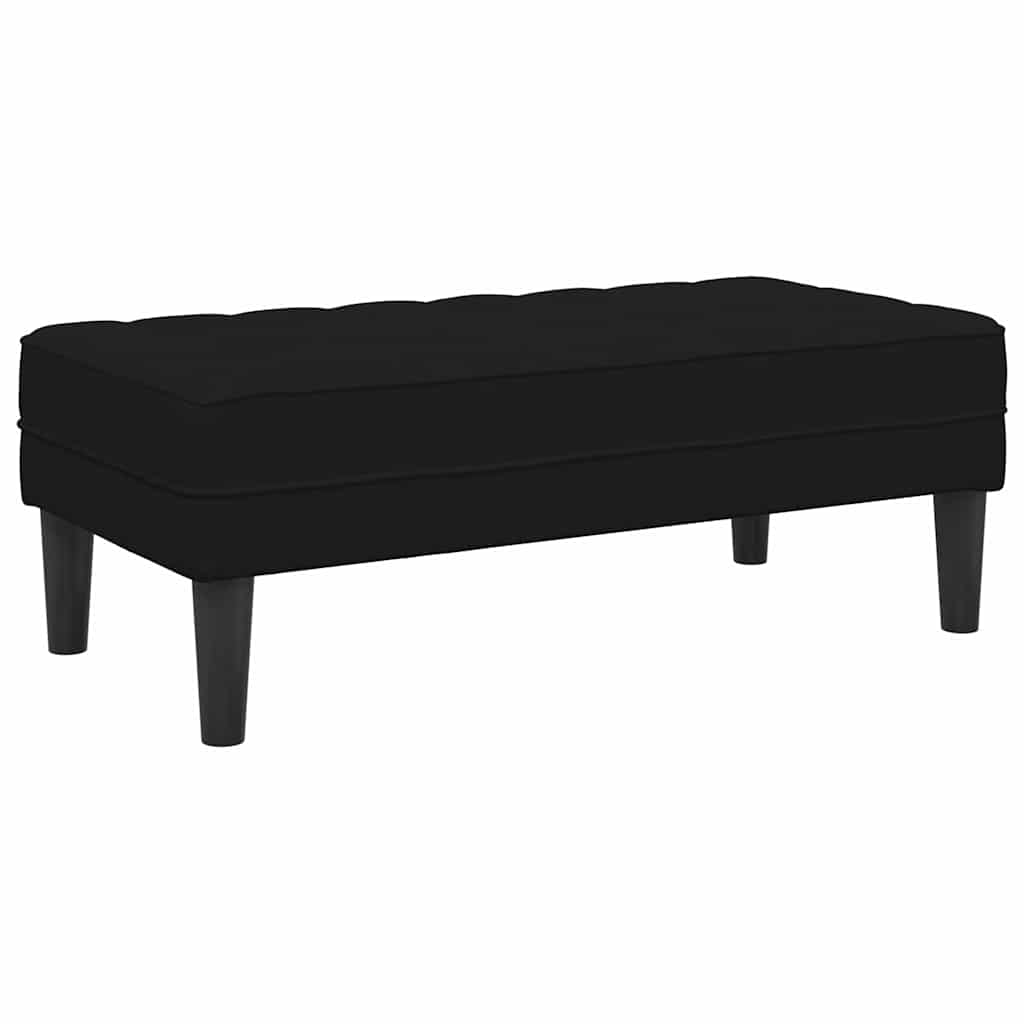 Ensemble de Canapés avec coussin 2 pcs Noir Polyester - XIOS