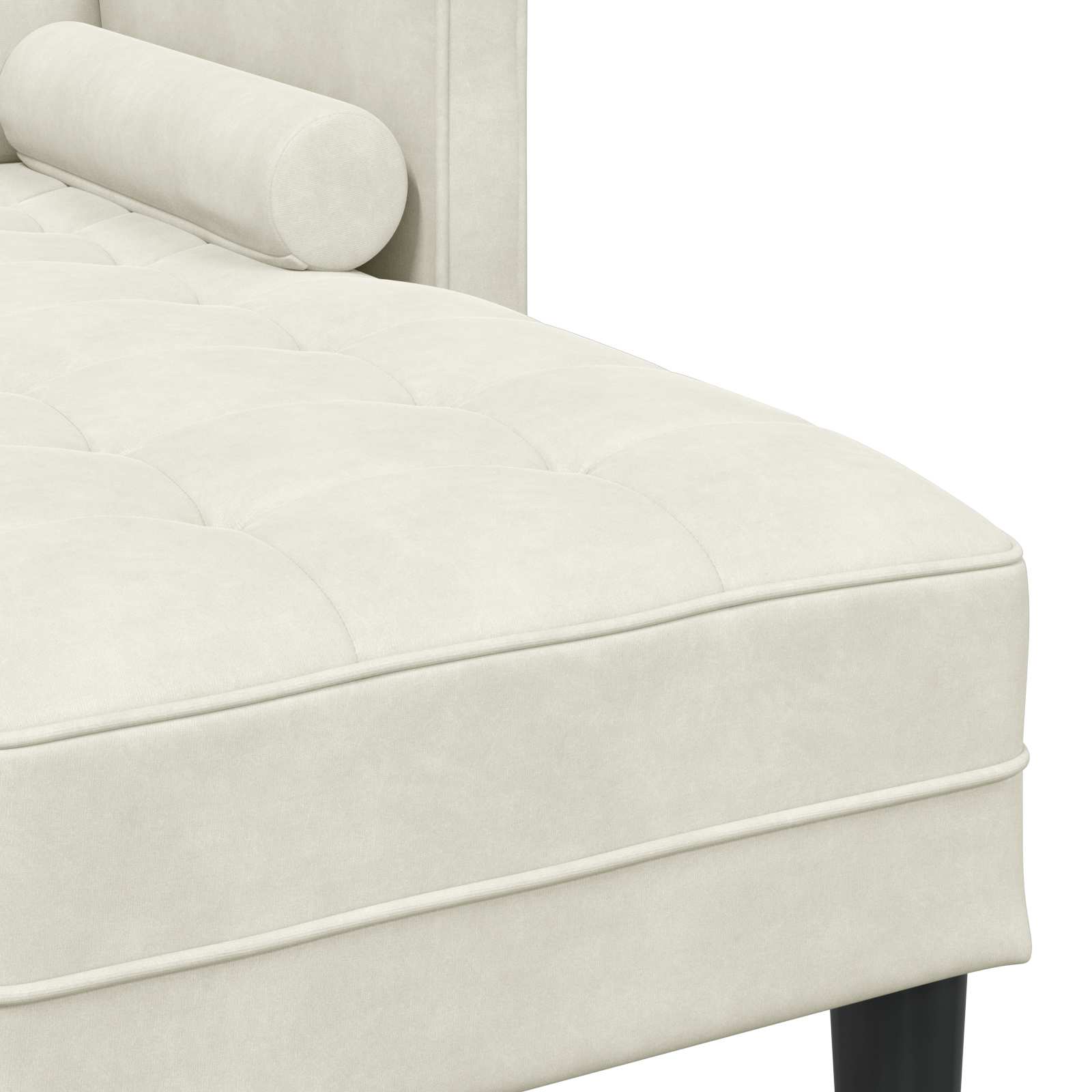 Ensemble de Canapés avec coussin 2 pcs Crème Polyester - XIOS
