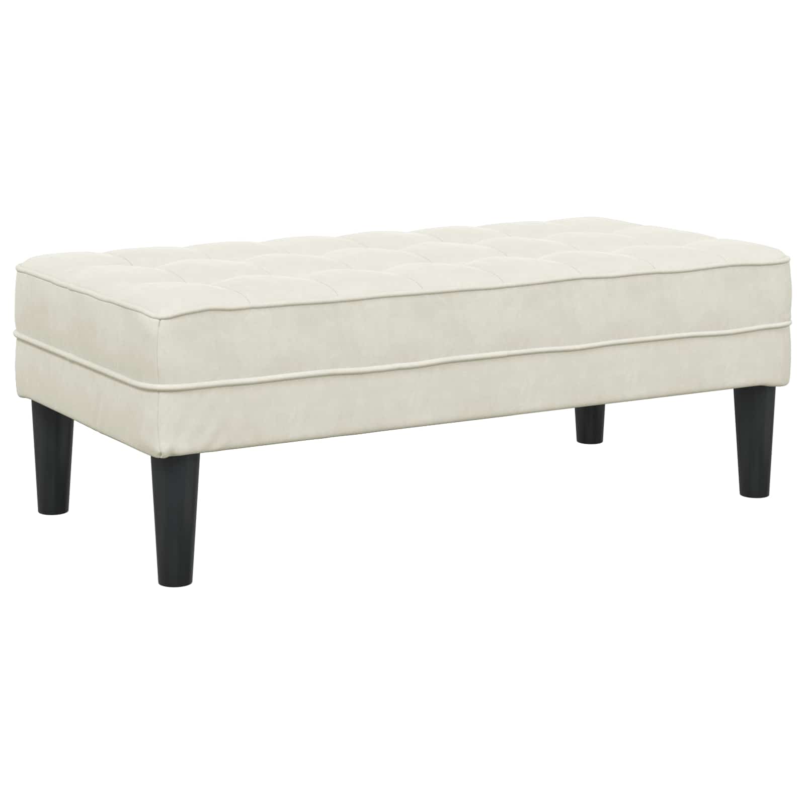 Ensemble de Canapés avec coussin 2 pcs Crème Polyester - XIOS
