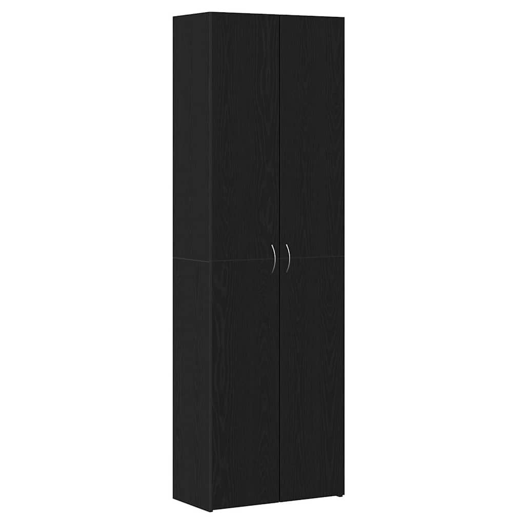 Cabinet de Bureau Chêne noir 60 x 32 x 190 cm Bois d'ingénierie