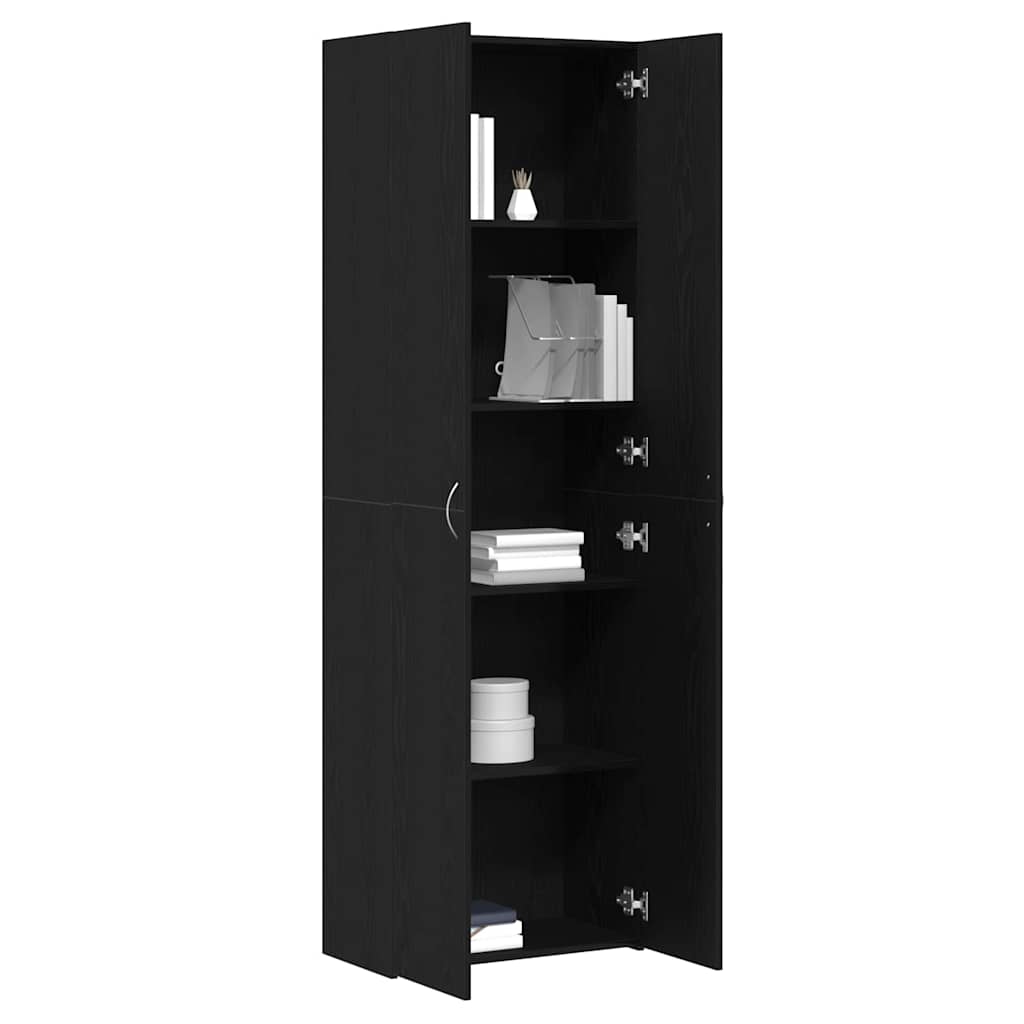 Cabinet de Bureau Chêne noir 60 x 32 x 190 cm Bois d'ingénierie - XIOS
