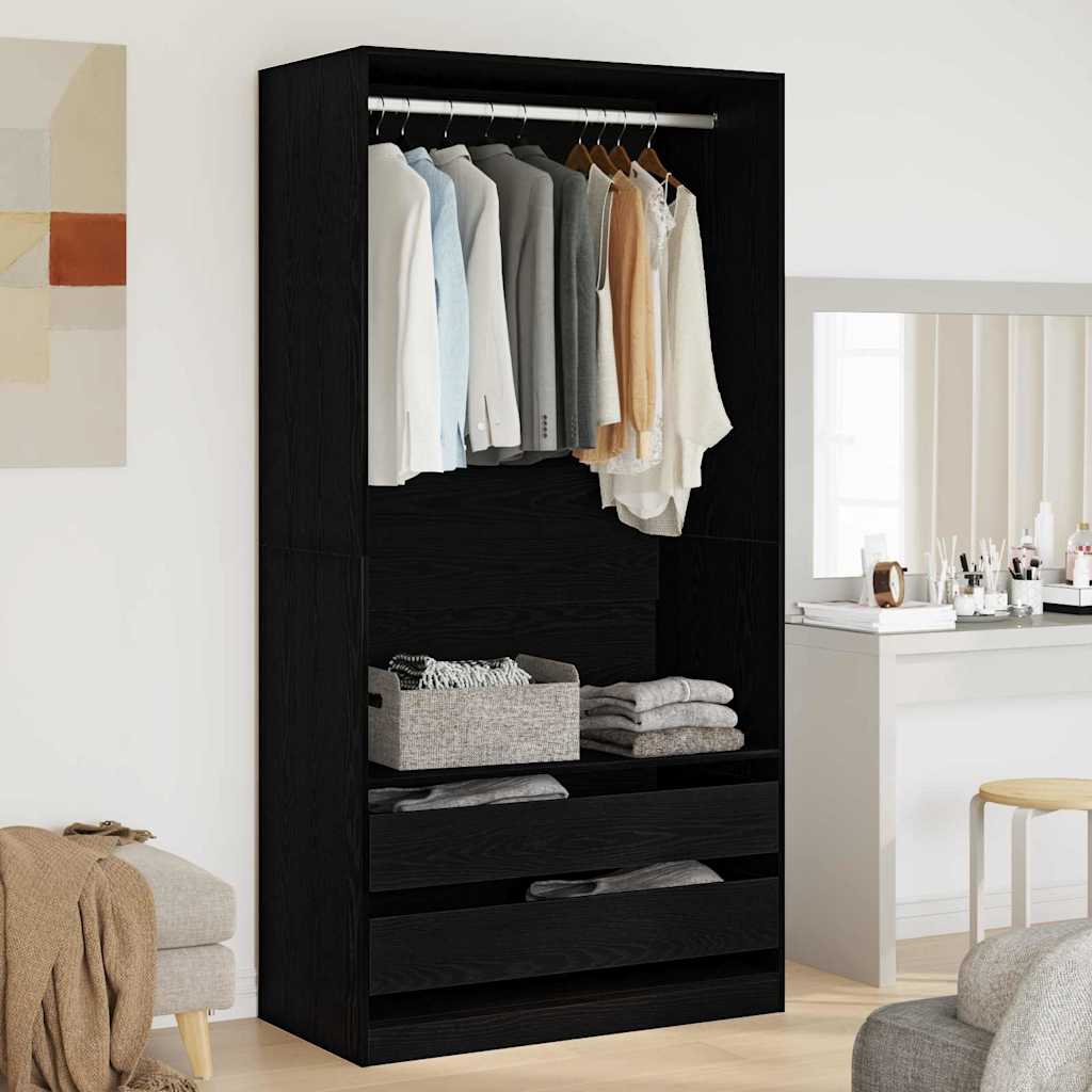Armoire Chêne noir 100 x 50 x 200 cm Bois d'ingénierie - XIOS