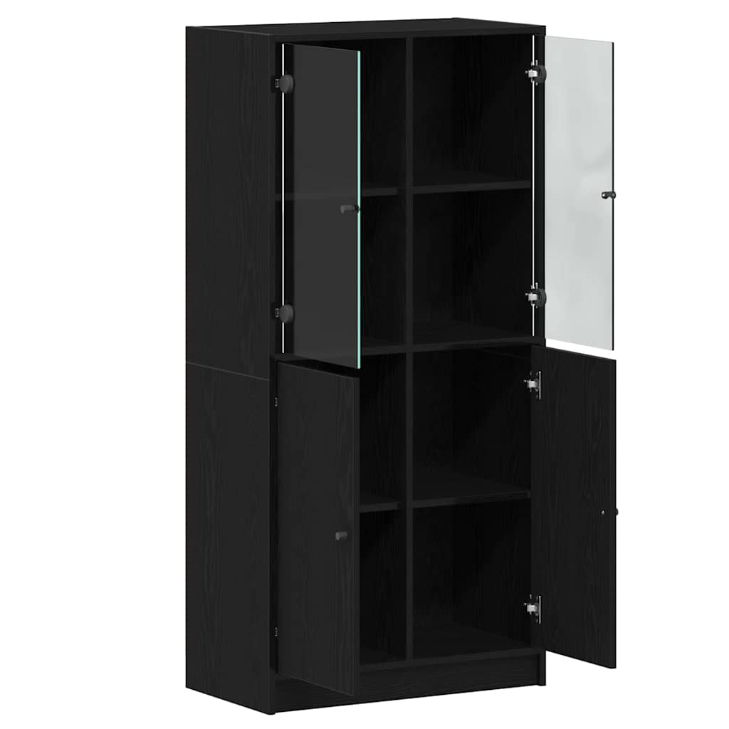 Haut Armoire Chêne noir 68 x 37 x 142 cm