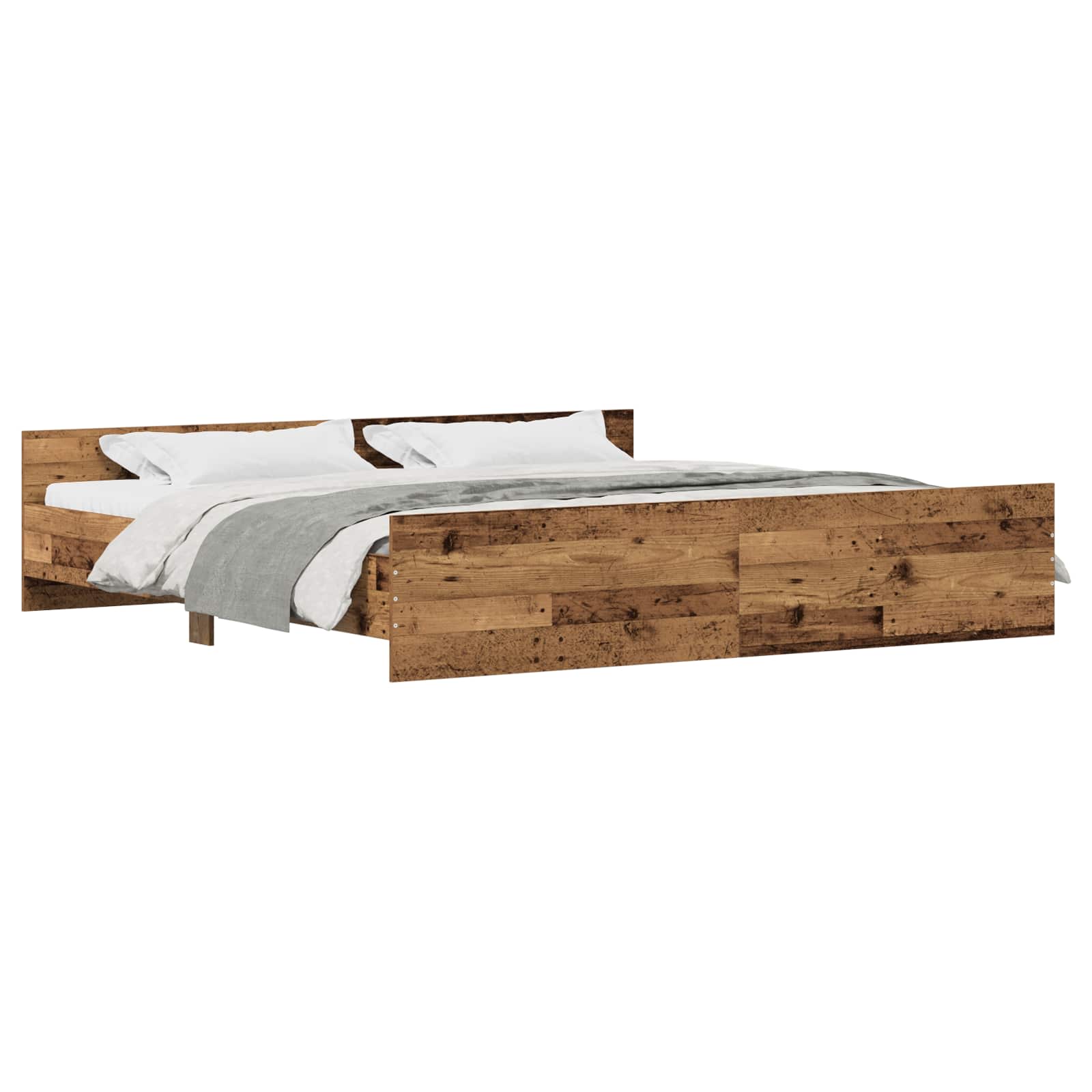 Cadre de lit Bois Ancien 203 x 203 x 50 cm Bois d'ingénierie - XIOS