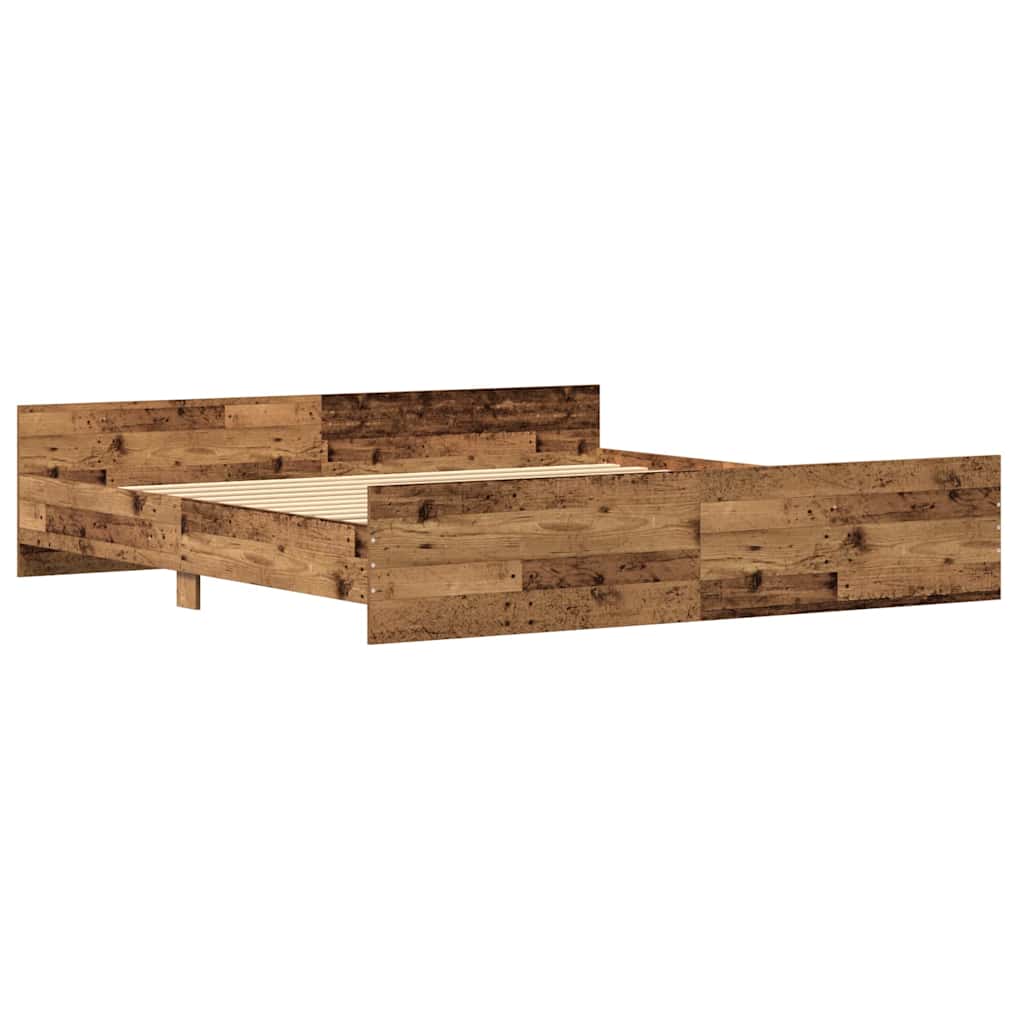 Cadre de lit Bois Ancien 203 x 203 x 50 cm Bois d'ingénierie - XIOS
