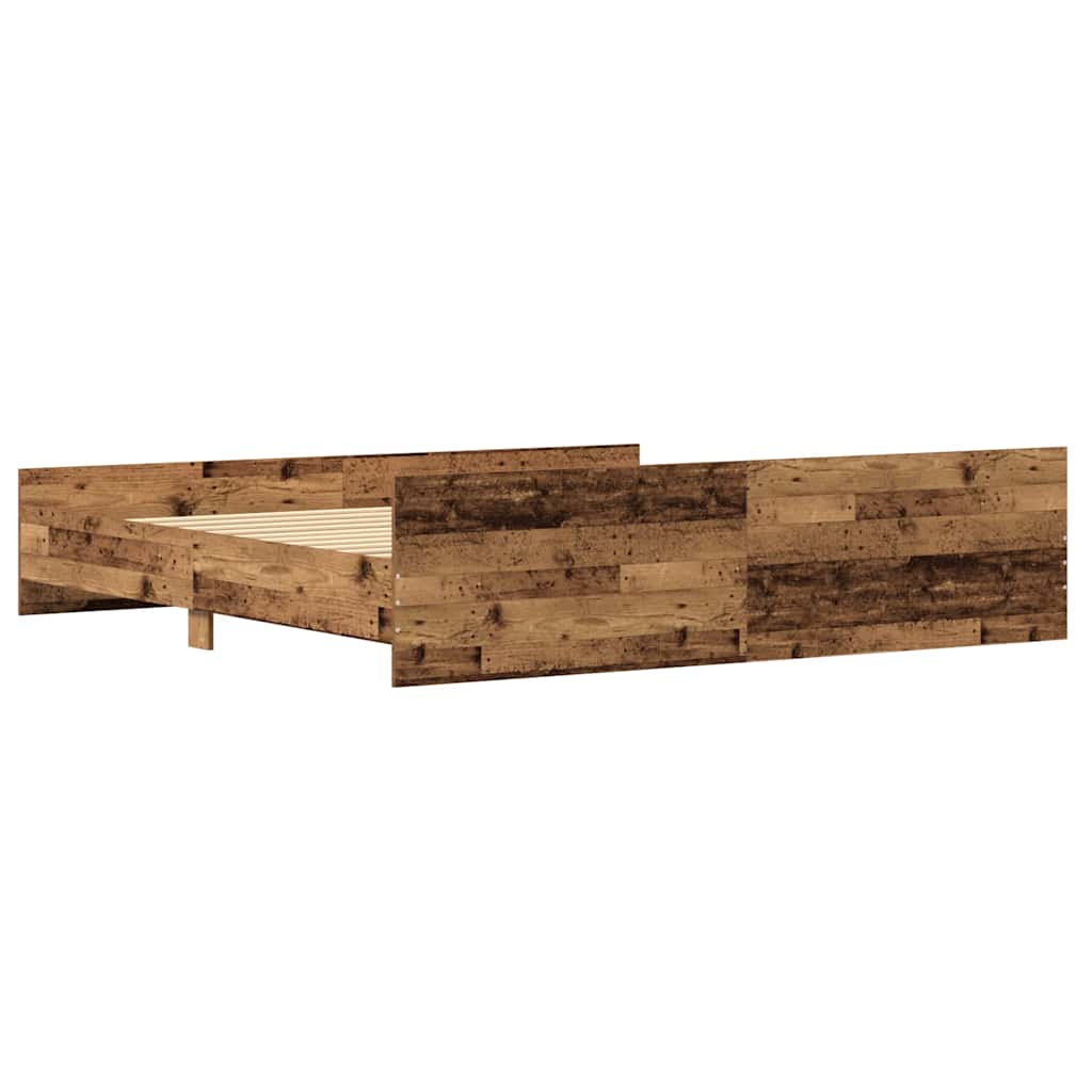 Cadre de lit Bois Ancien 203 x 203 x 50 cm Bois d'ingénierie - XIOS