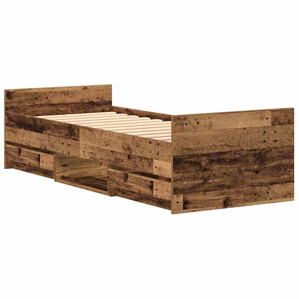 Cadre de lit Bois ancien 75 x 190 cm Bois d'ingénierie - XIOS