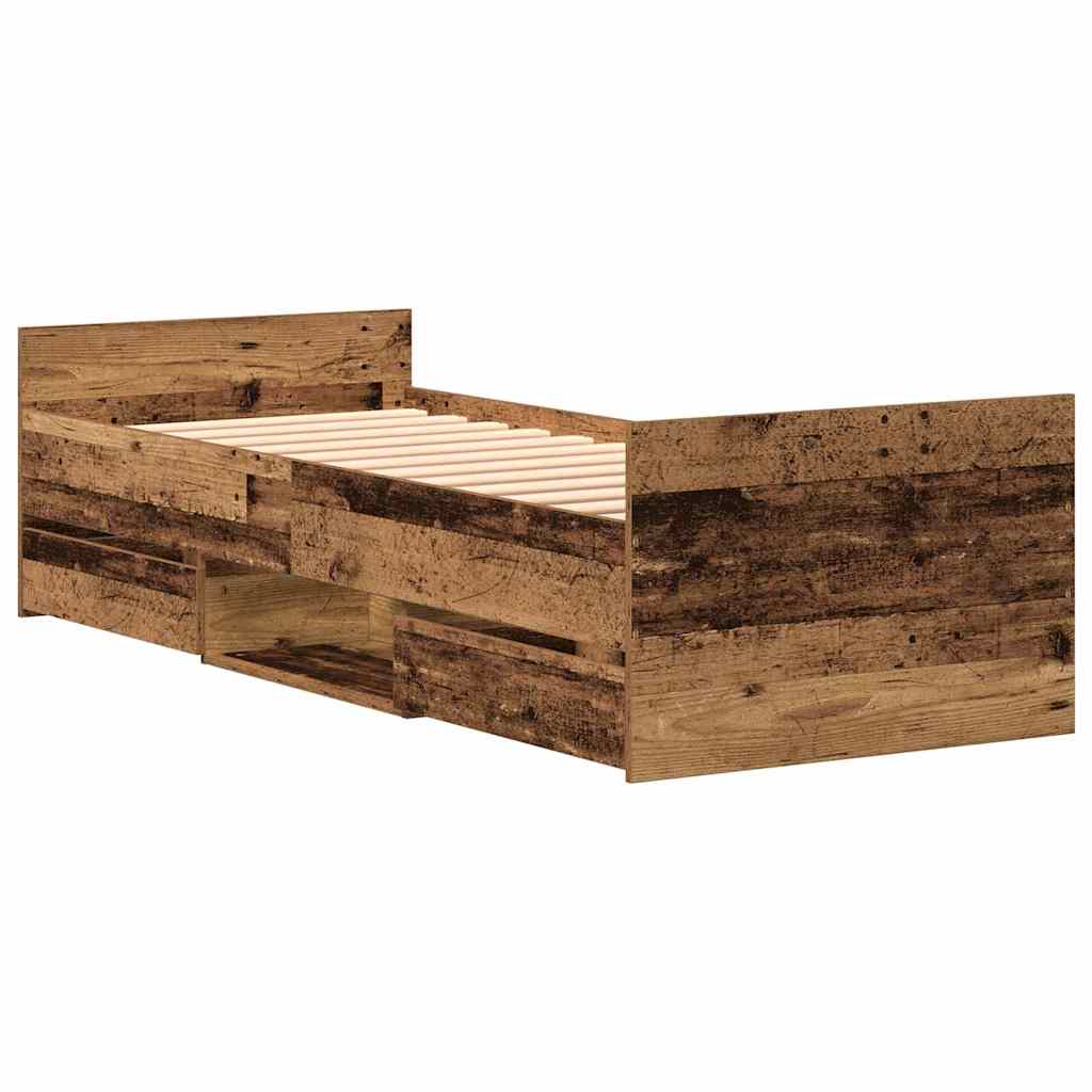 Cadre de lit Bois ancien 75 x 190 cm Bois d'ingénierie - XIOS