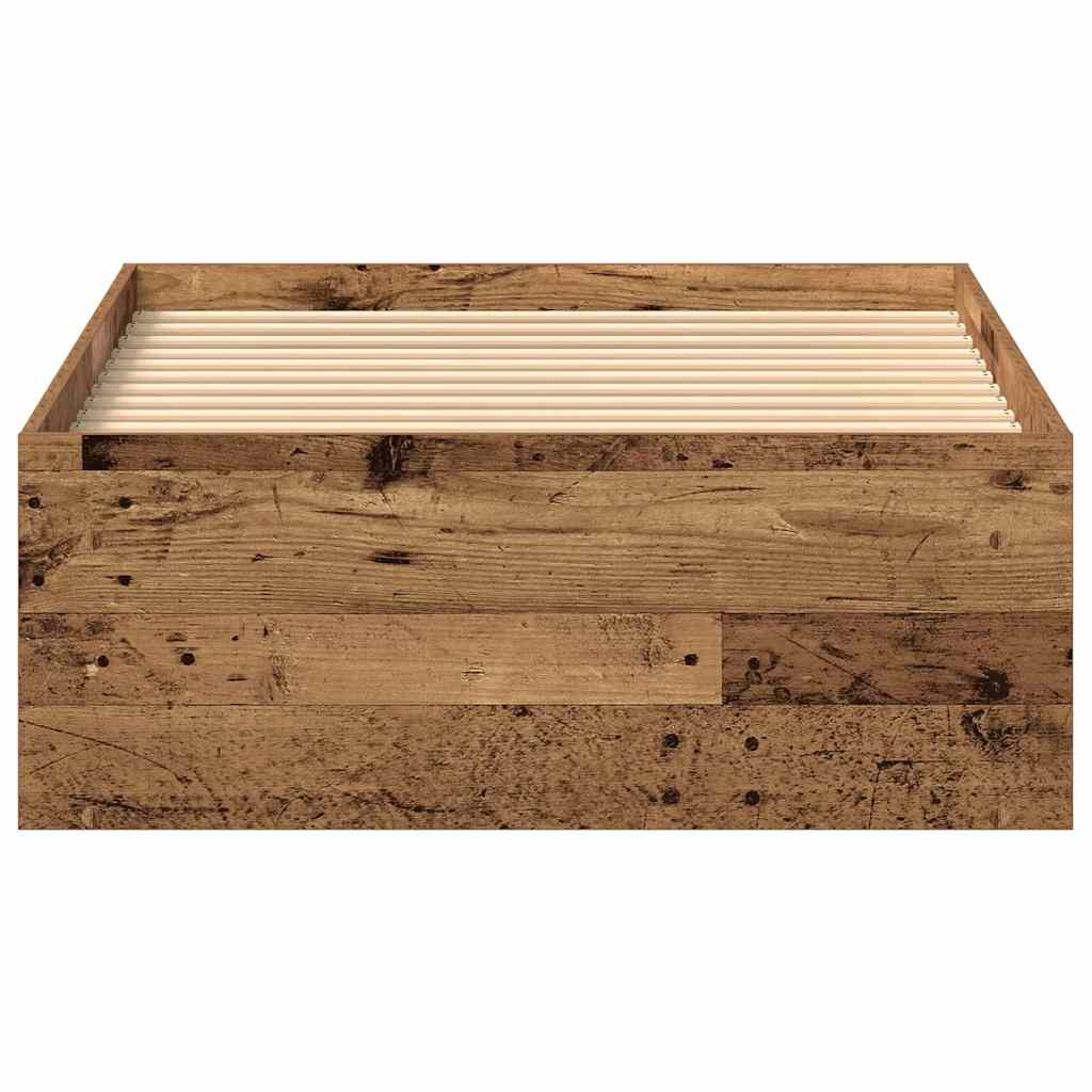 Cadre de lit sans matelas bois ancien 75 x 190 cm bois d'ingénierie - XIOS