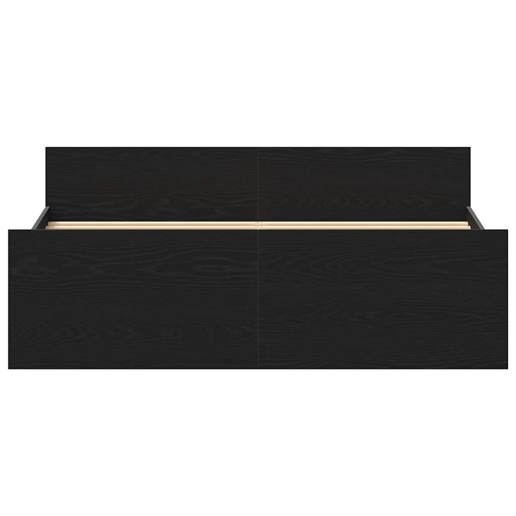 Cadre de lit sans matelas chêne noir 120 x 200 cm bois d'ingénierie - XIOS