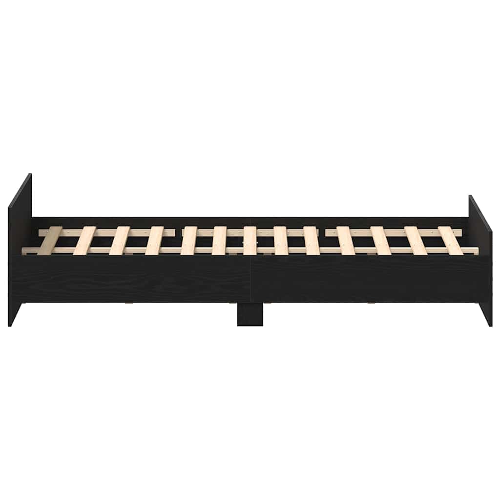 Cadre de lit sans matelas Chêne noir 180 x 200 cm Bois d'ingénierie - XIOS