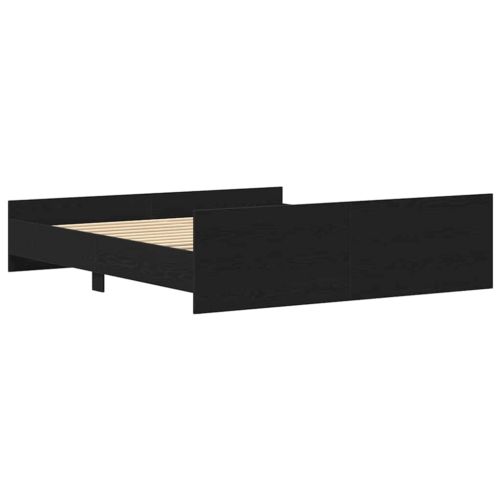 Cadre de lit sans matelas Chêne noir 180 x 200 cm Bois d'ingénierie - XIOS