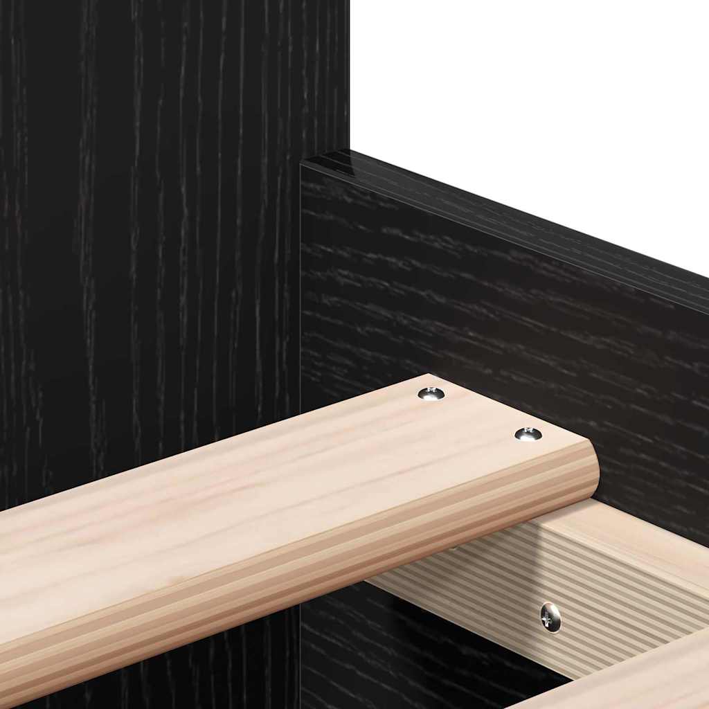 Cadre de lit Chêne noir 90 x 190 cm Bois d'ingénierie - XIOS