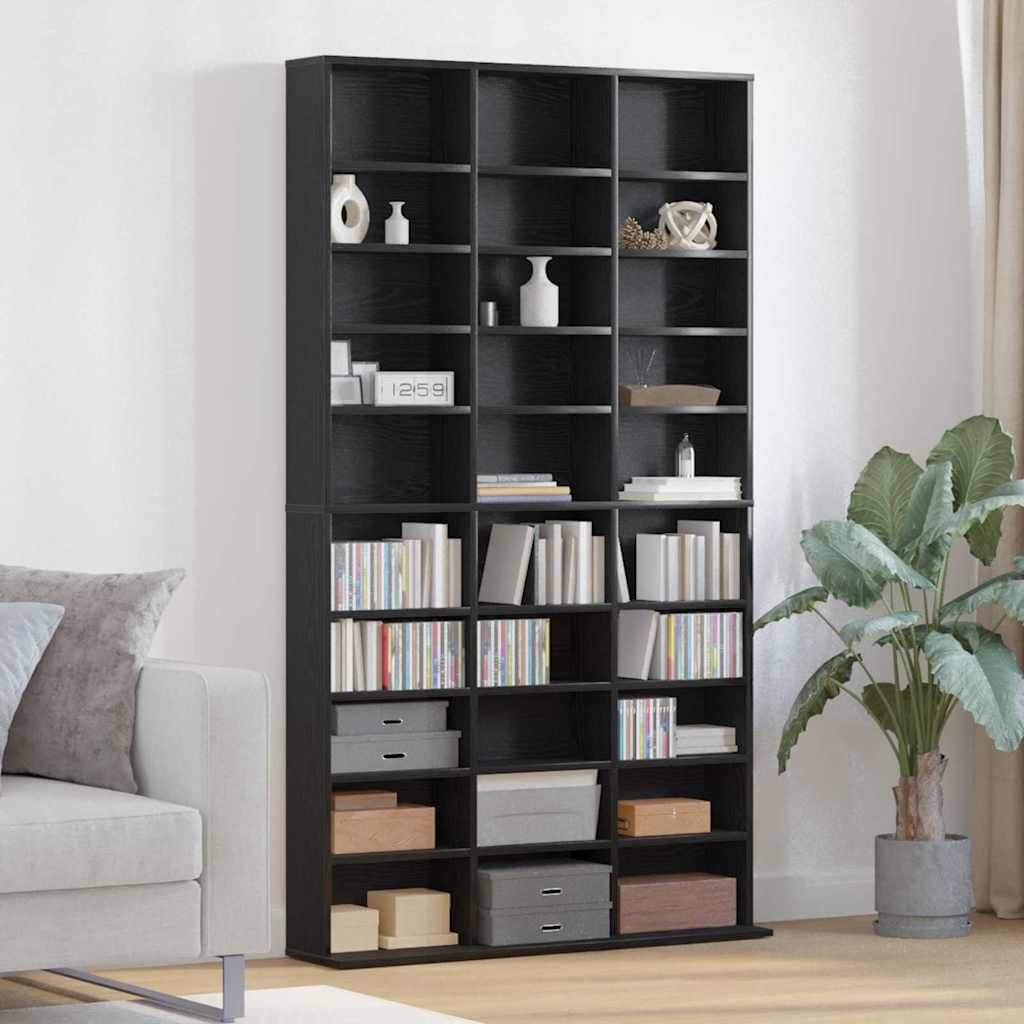 Meuble CD Chêne noir 101 x 23 x 177.5 cm Bois d'ingénierie - XIOS