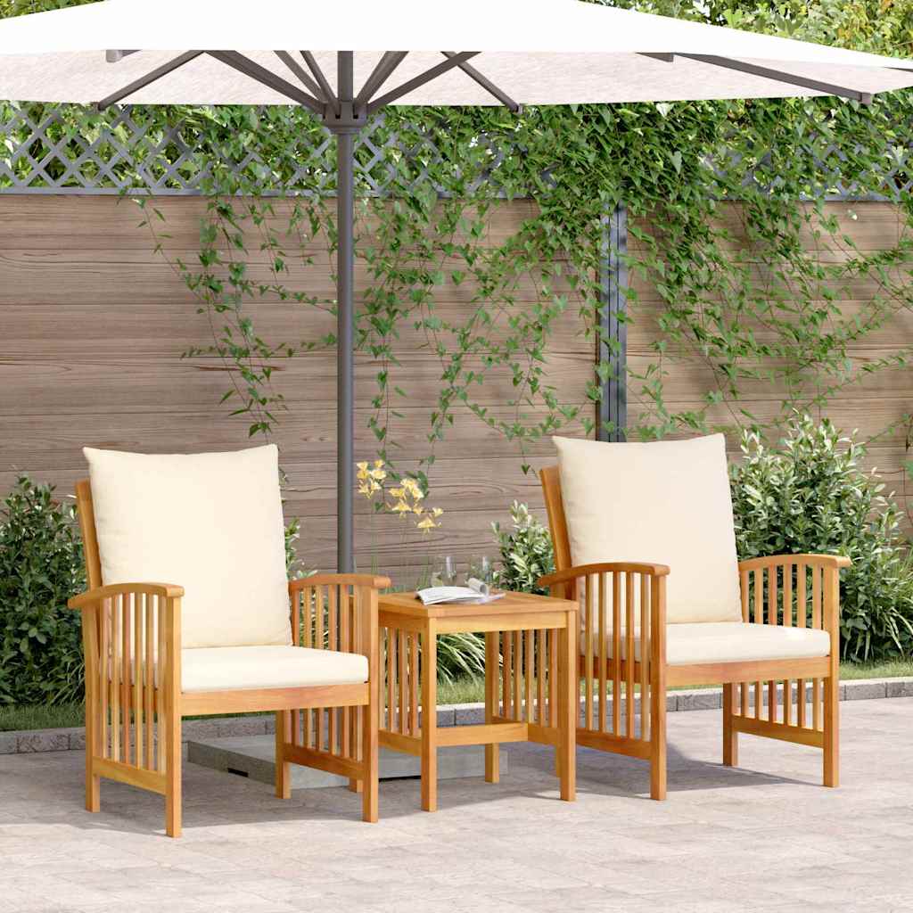 Ensemble de canapé de jardin avec coussin 3 pcs Huile Naturelle - XIOS