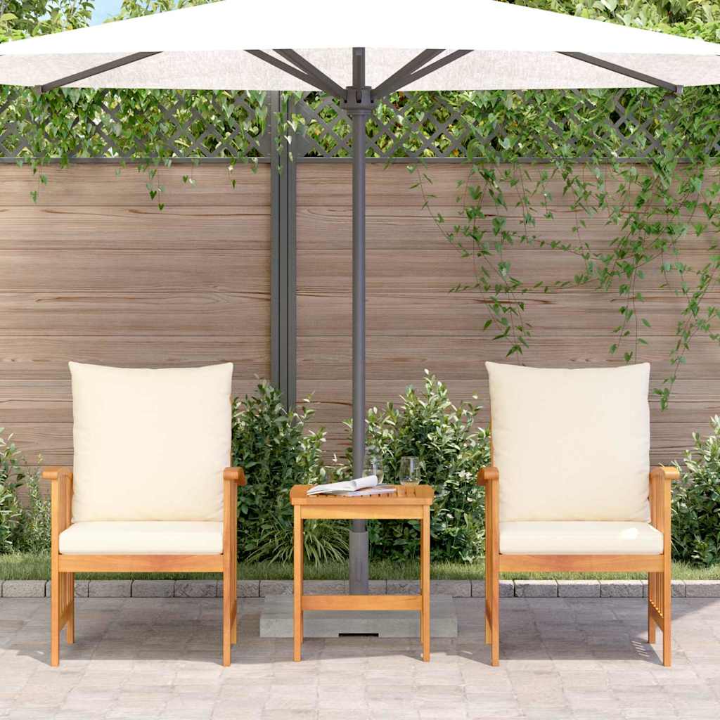 Ensemble de canapé de jardin avec coussin 3 pcs Huile Naturelle - XIOS