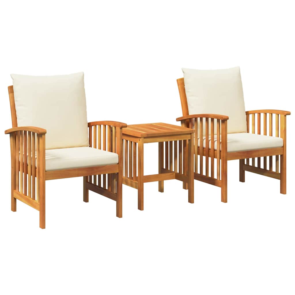 Ensemble de canapé de jardin avec coussin 3 pcs Huile Naturelle - XIOS