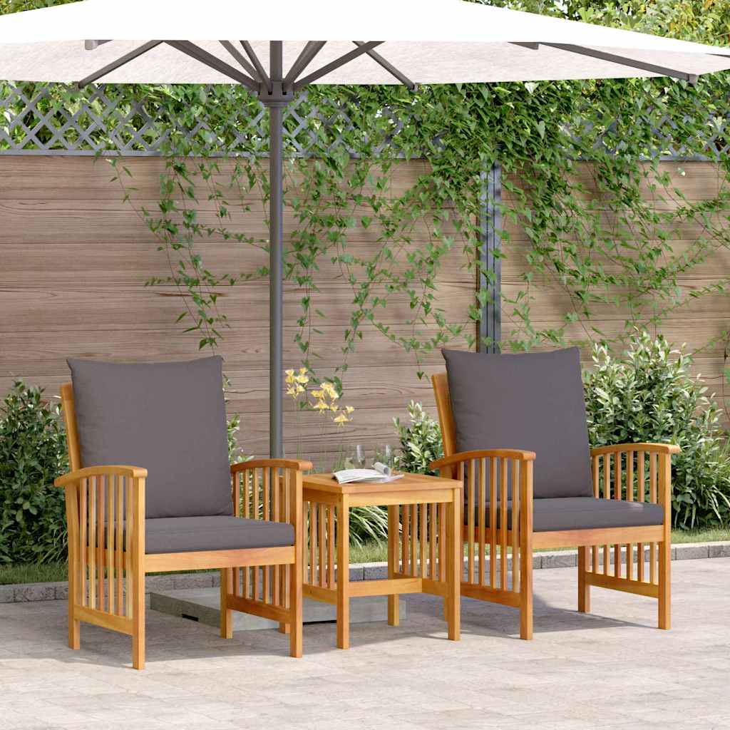 Ensemble de canapé de jardin avec coussin 3 pcs Huile Naturelle - XIOS