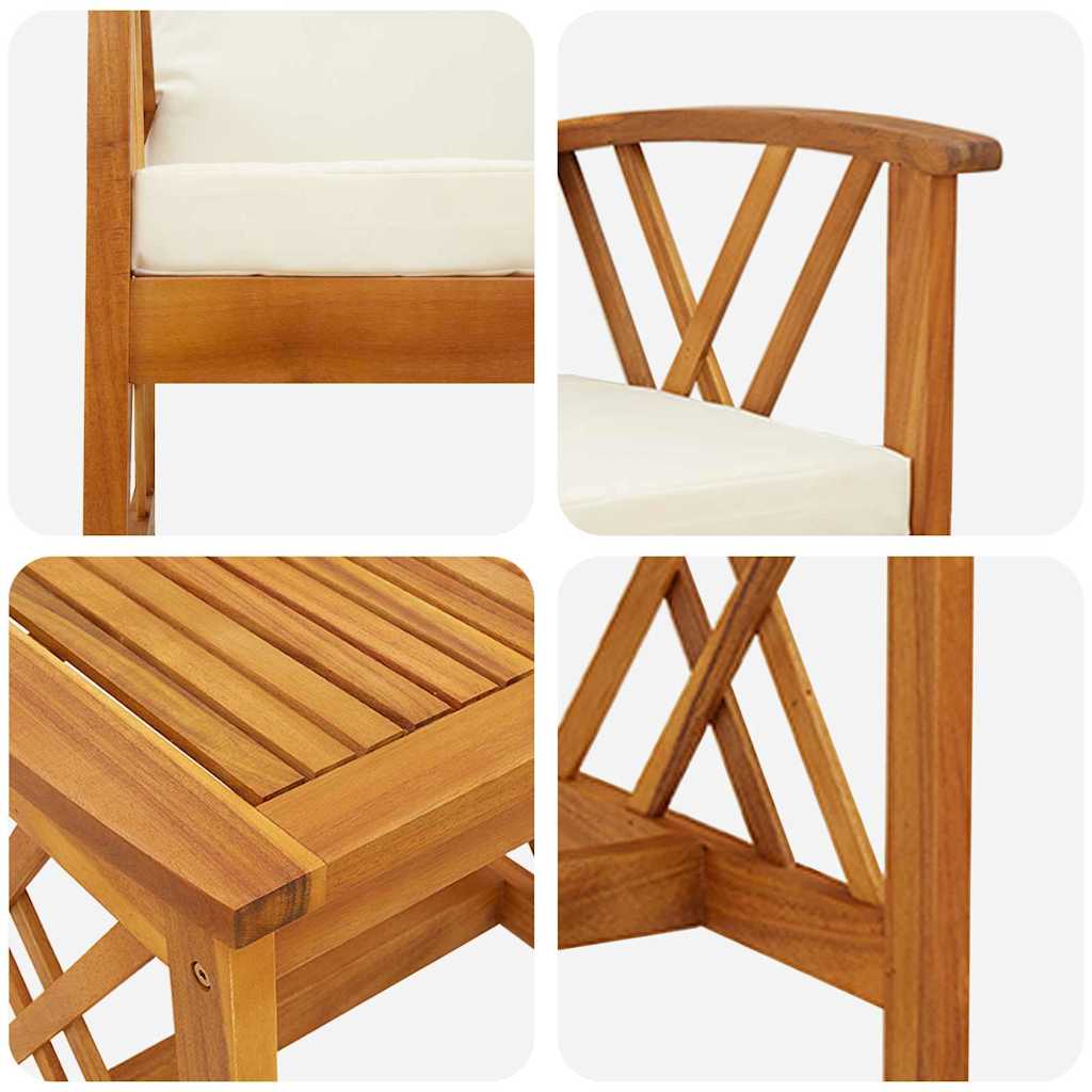 Ensemble de canapé de jardin avec coussin 3 pcs Huile Naturelle - XIOS