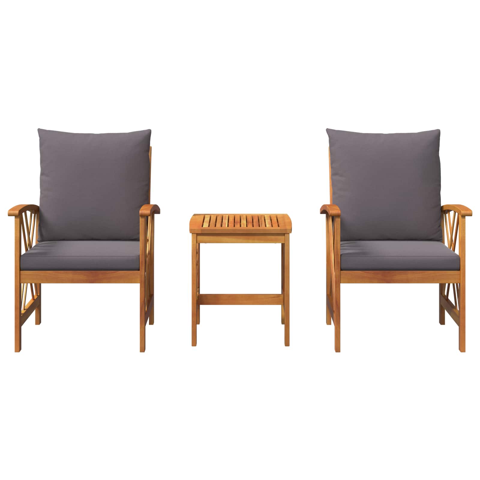 Ensemble de canapé de jardin avec coussin 3 pcs Huile Naturelle - XIOS