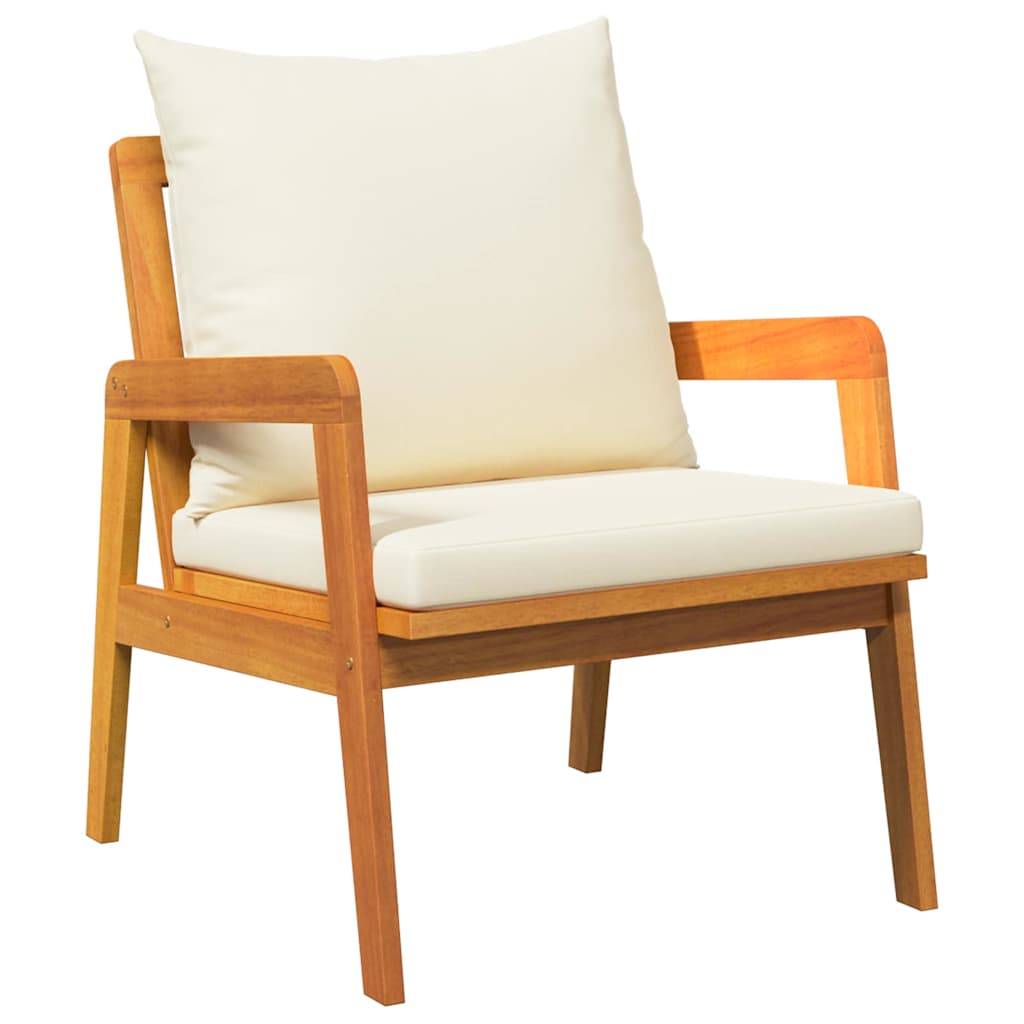 Ensemble bistrot avec coussin 3 pcs Marron Bois d'Acacia Massif - XIOS