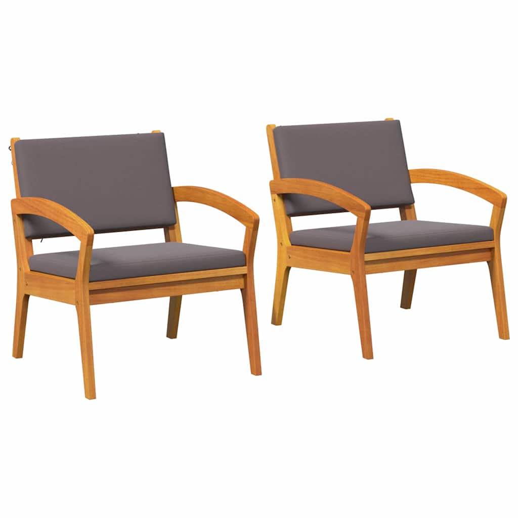 Chaise de jardin 2 pcs Huile Naturelle Bois d'Acacia Massif - XIOS